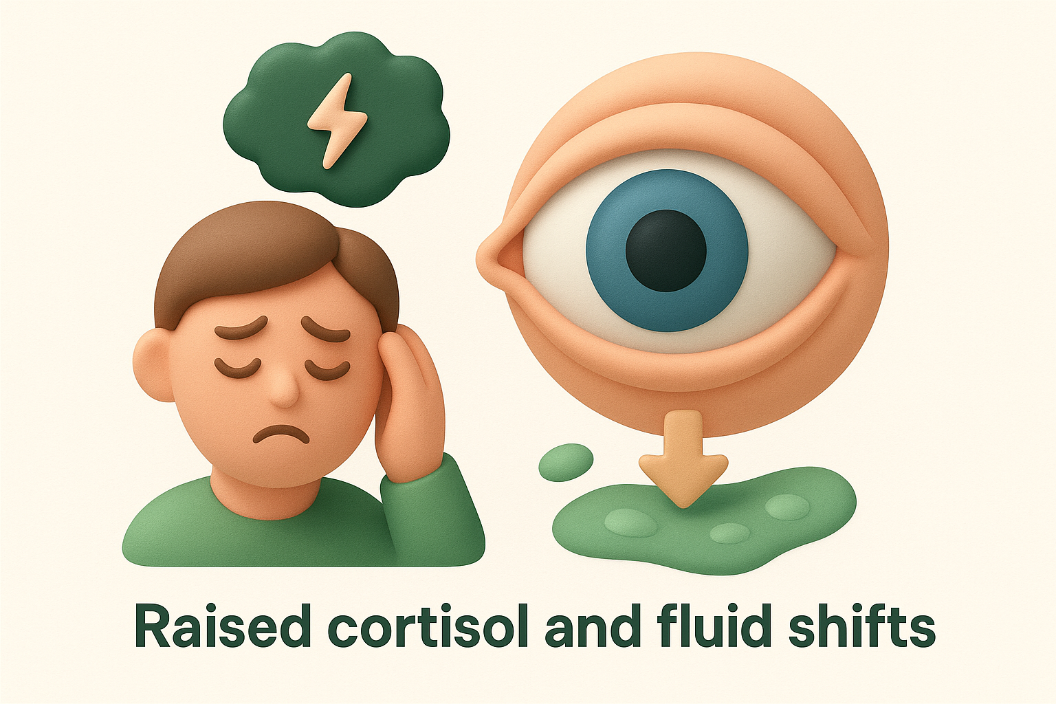 Raised cortisol and fluid shifts