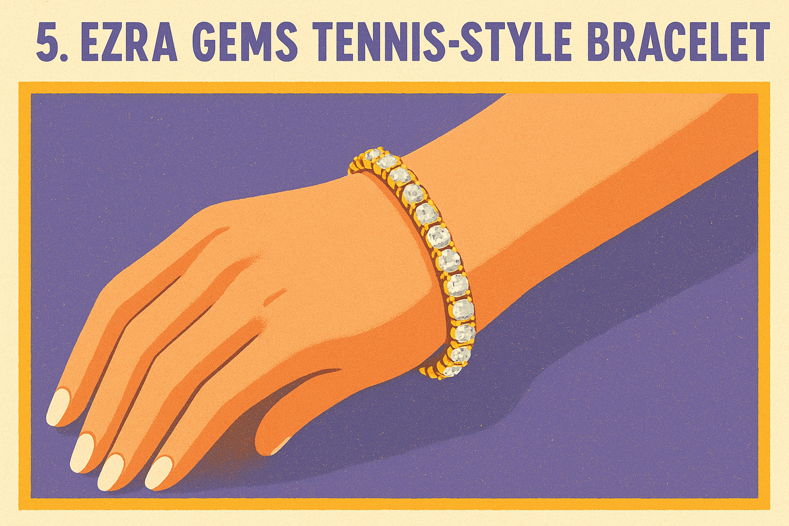 5. Ezra Gems Tennis-Style Bracelet