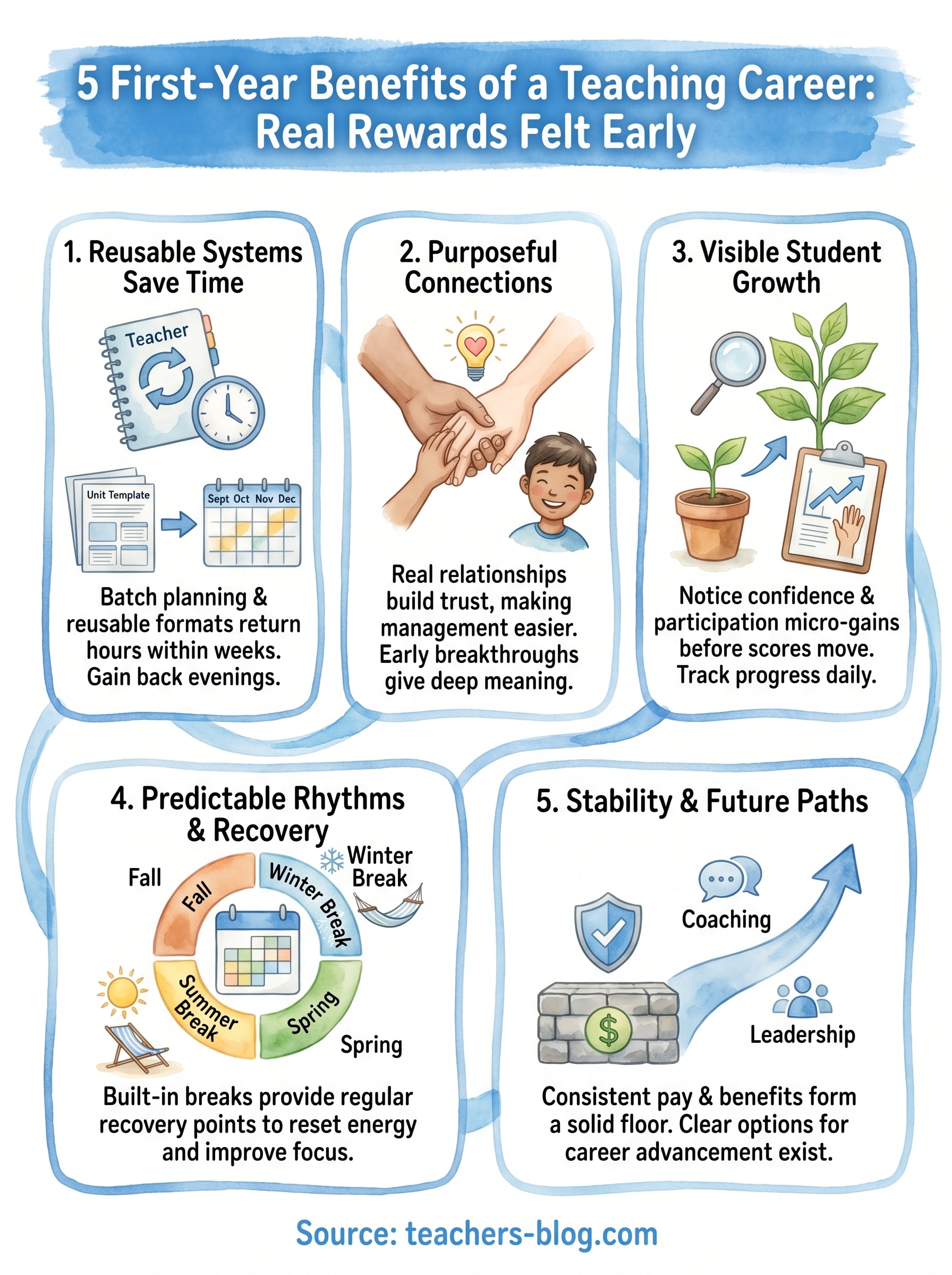 benefits of teaching career infographic
