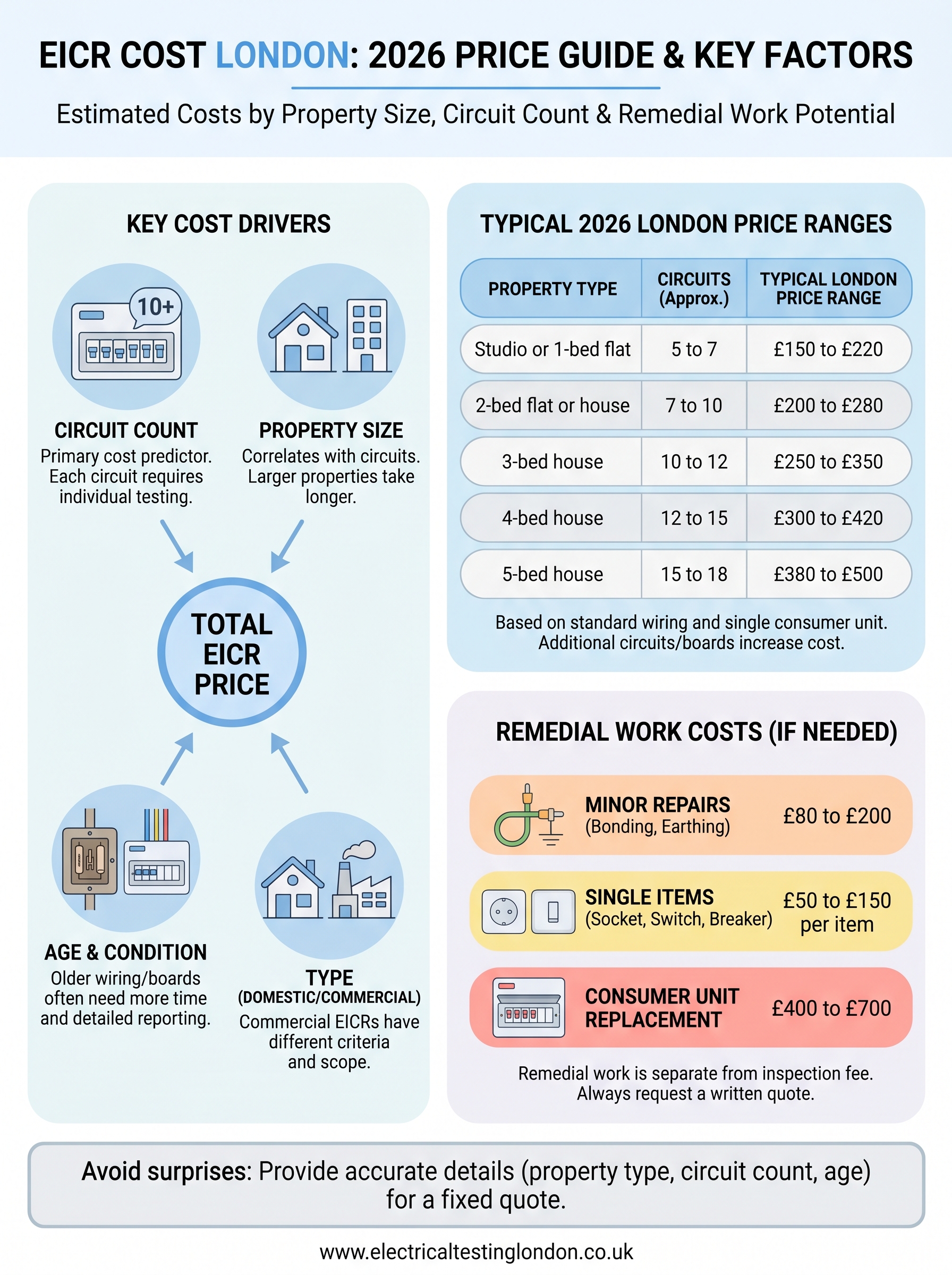 eicr cost london infographic