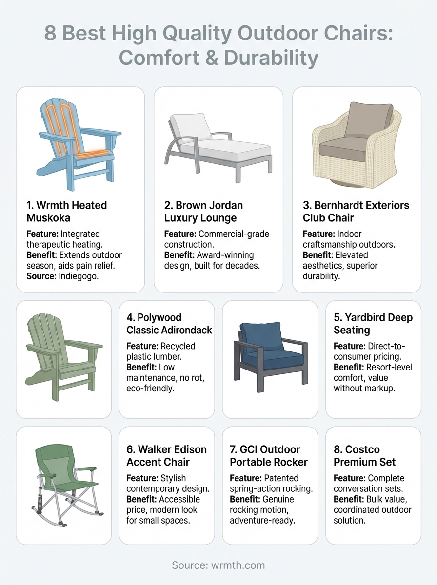high quality outdoor chairs infographic