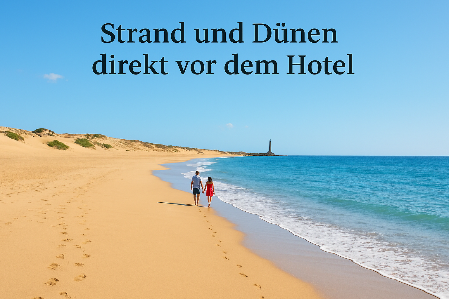 Strand und Dünen direkt vor dem Hotel