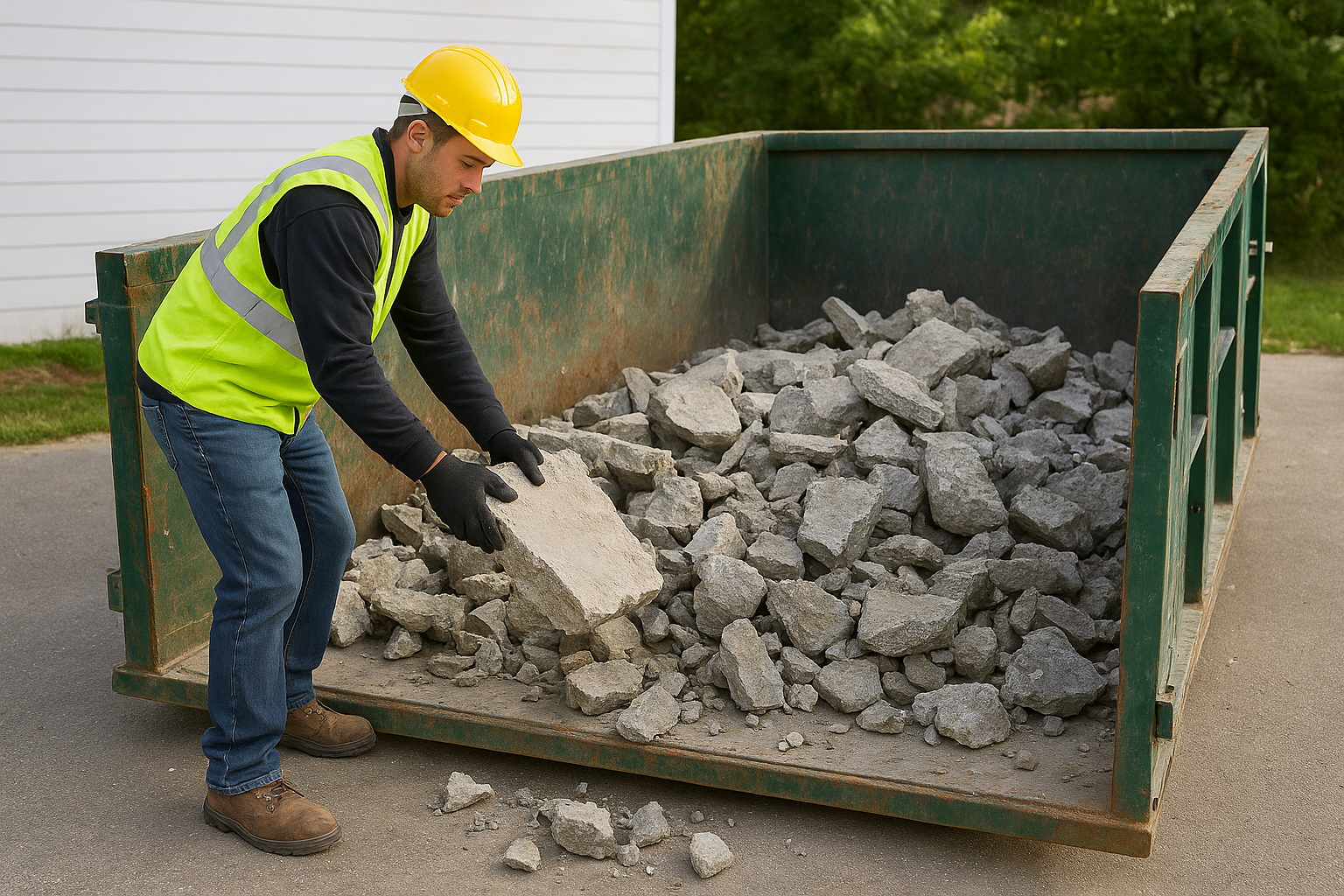 Load heavy material first and distribute weight