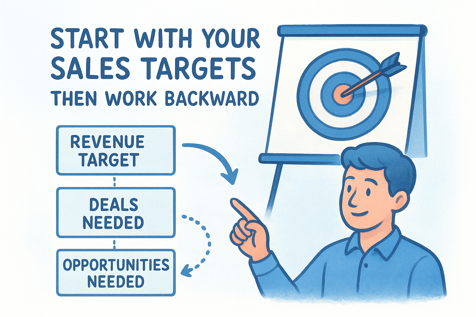 Start with your sales targets, then work backward
