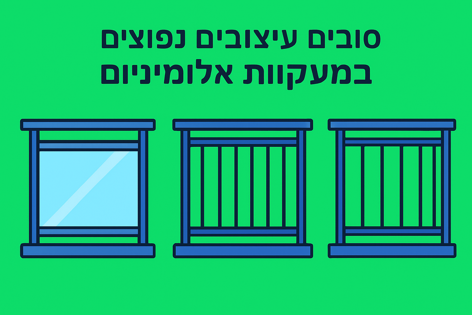 סוגים ועיצובים נפוצים למעקות אלומיניום