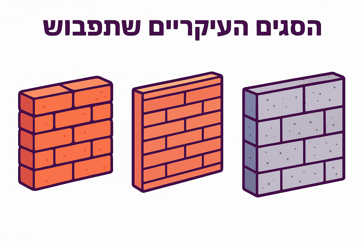 הסוגים העיקריים שתפגוש