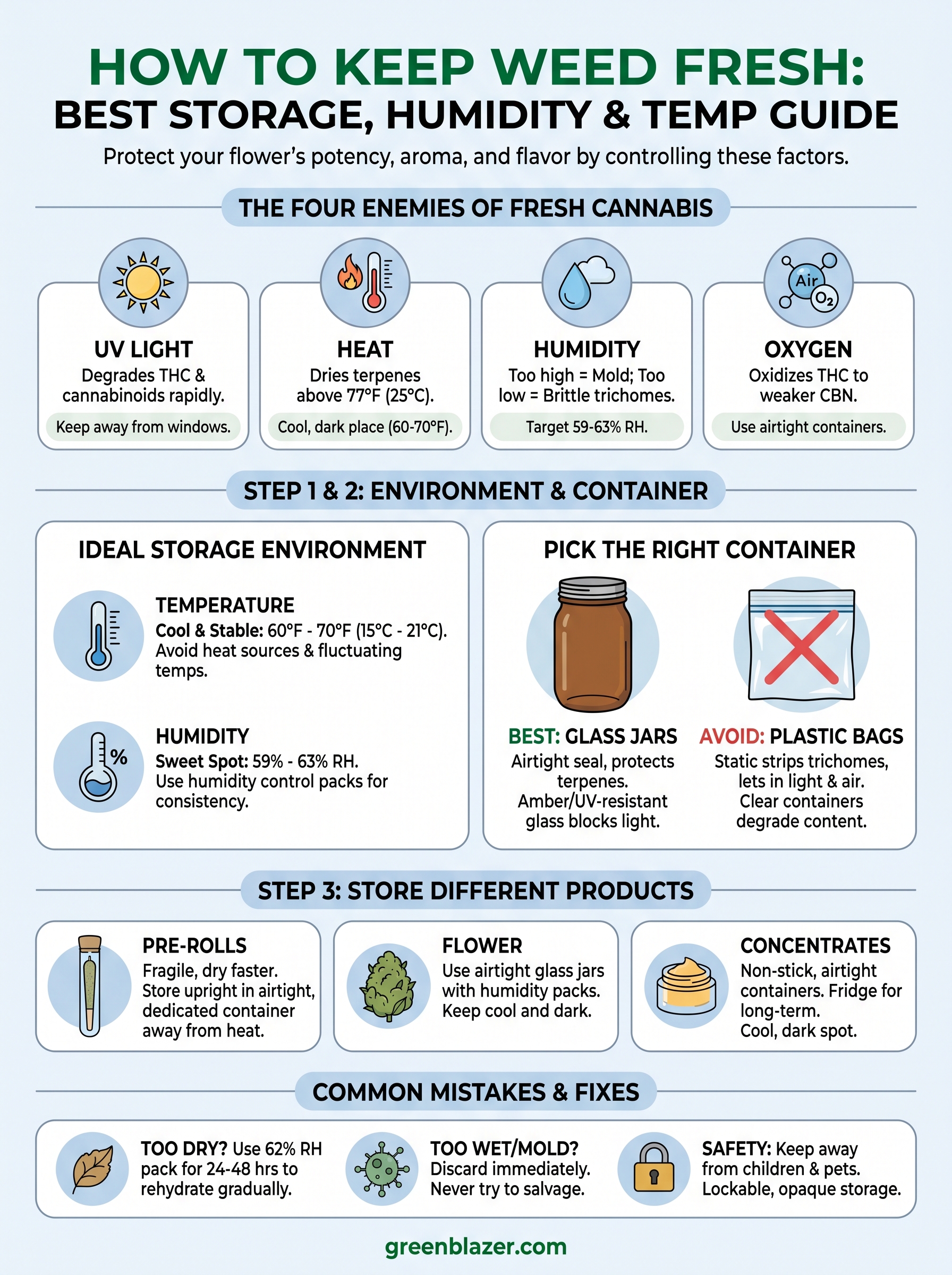 how to keep weed fresh infographic