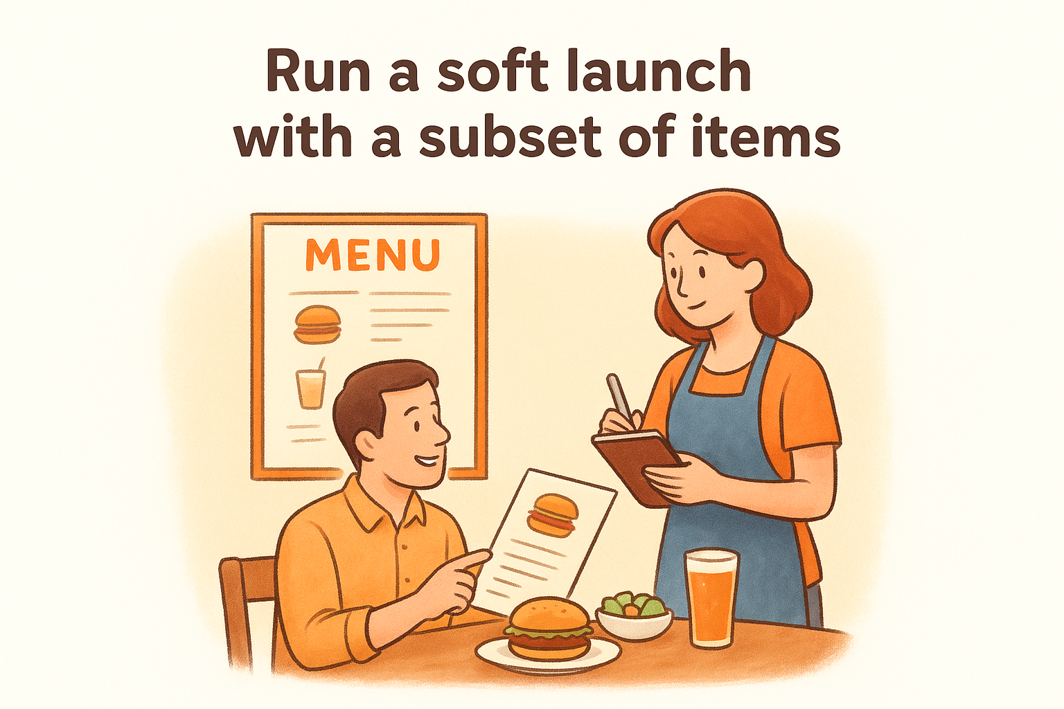 Run a soft launch with a subset of items