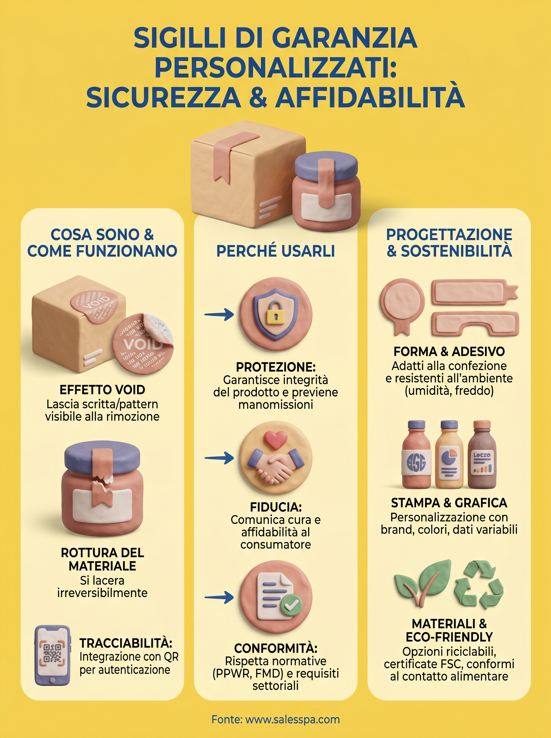 sigilli di garanzia personalizzati infographic