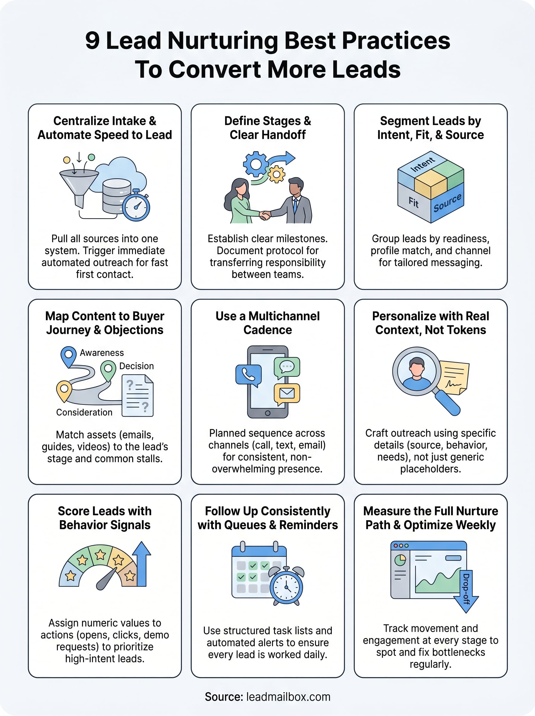 lead nurturing best practices infographic