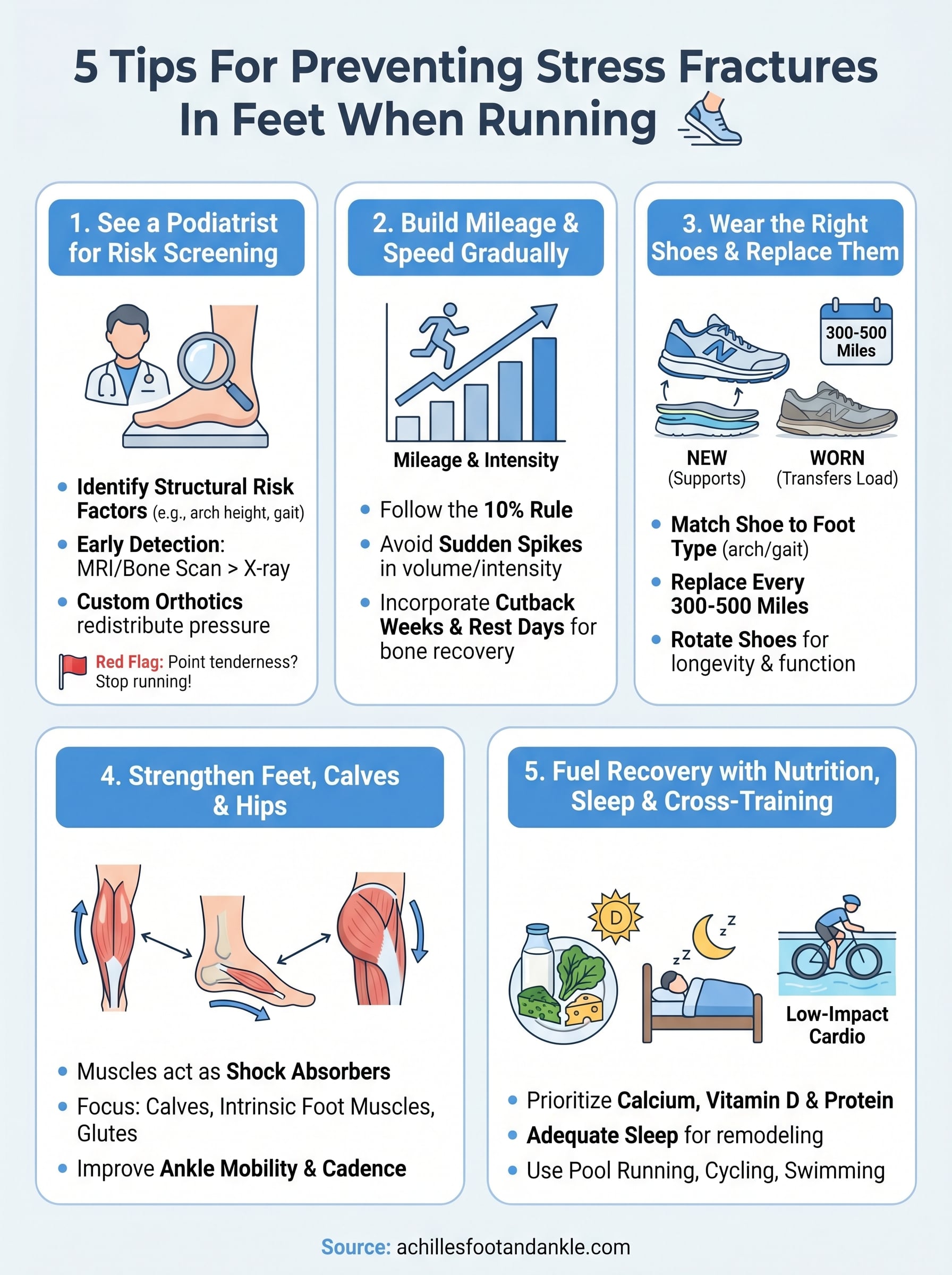 preventing stress fractures in feet infographic