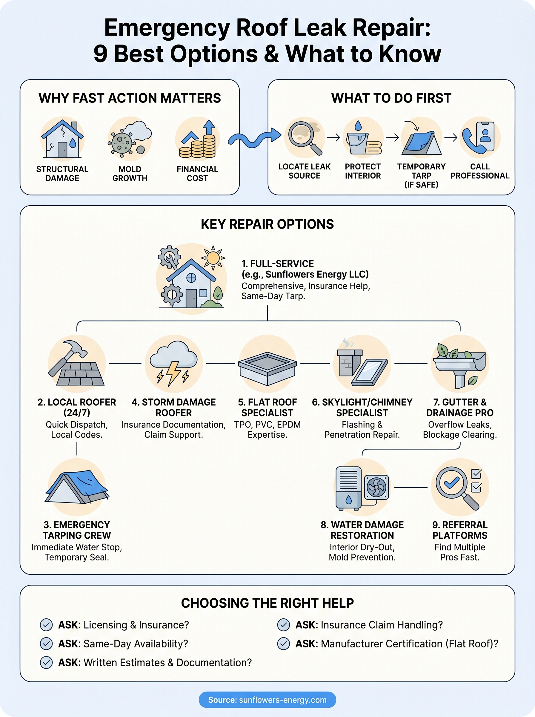 emergency roof leak repair near me infographic