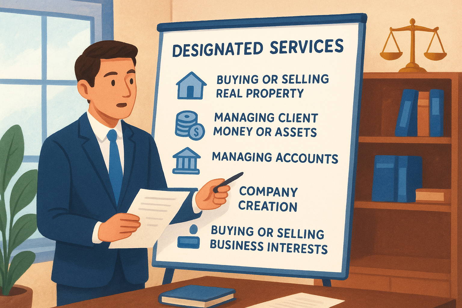 What counts as a designated service for law firms