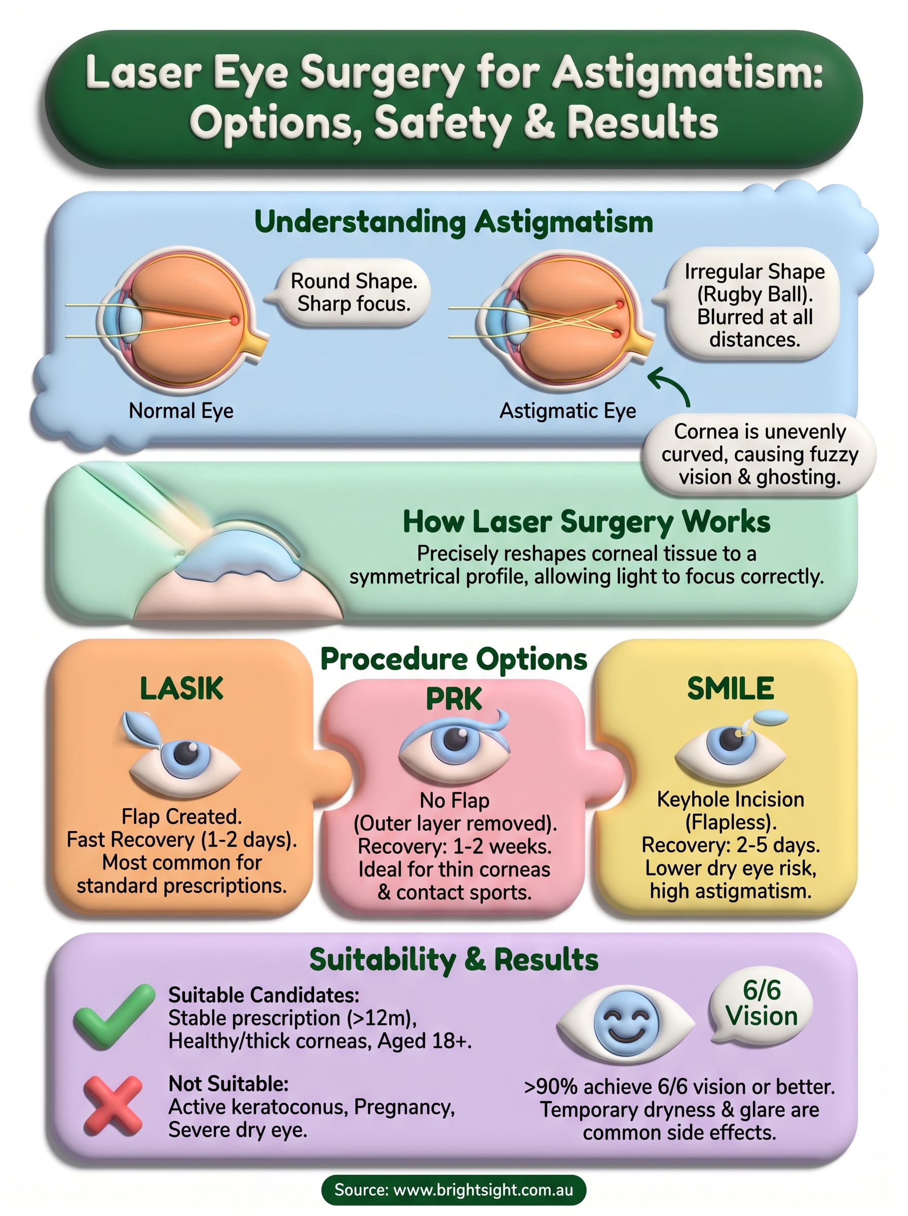 laser eye surgery for astigmatism infographic