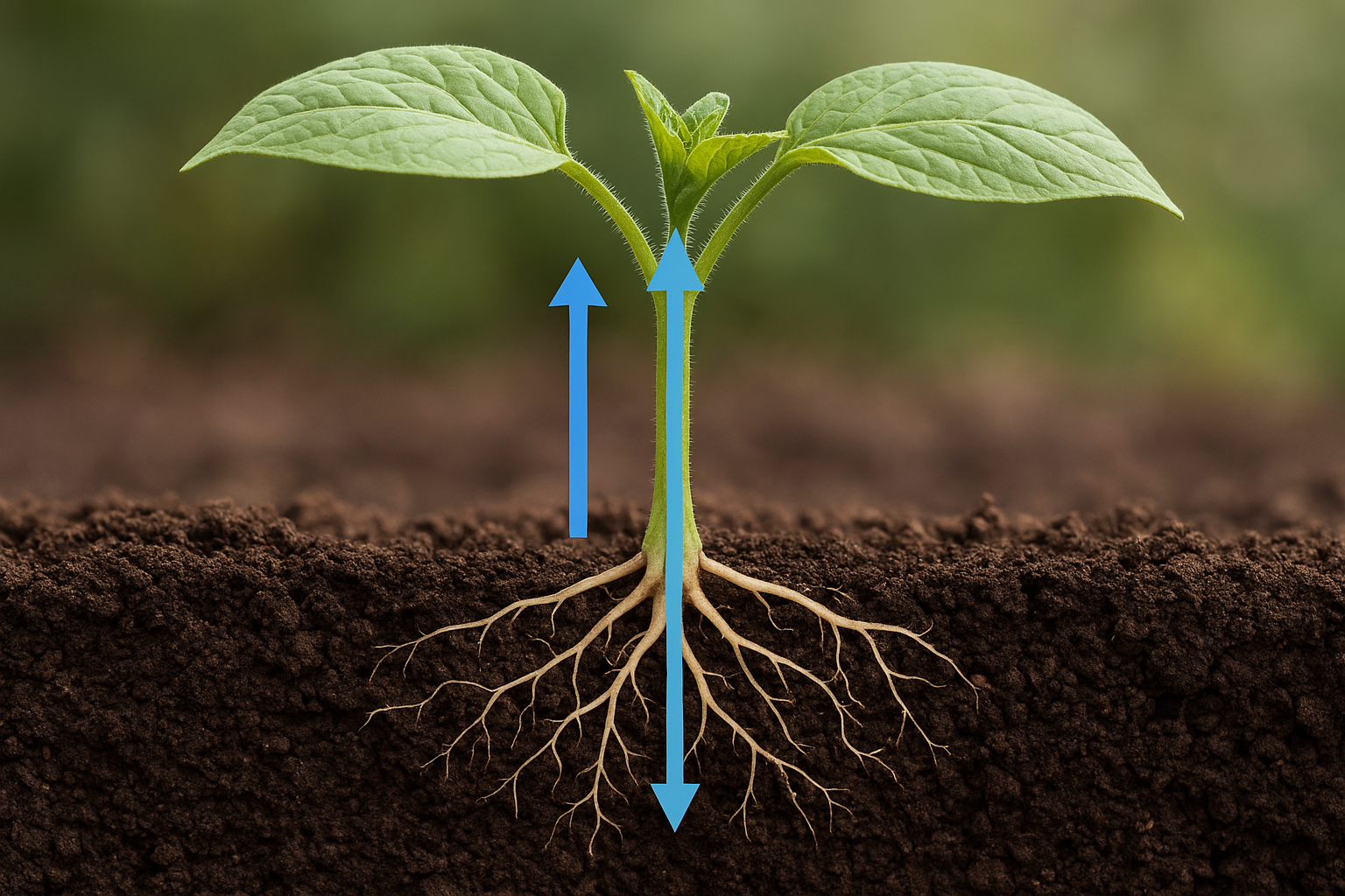 How nutrients travel once inside the plant