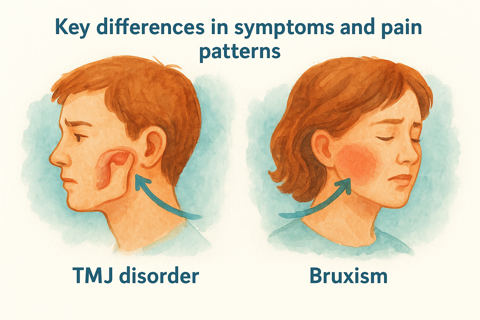 Key differences in symptoms and pain patterns