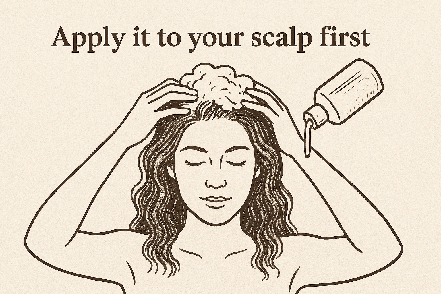 Apply it to your scalp first