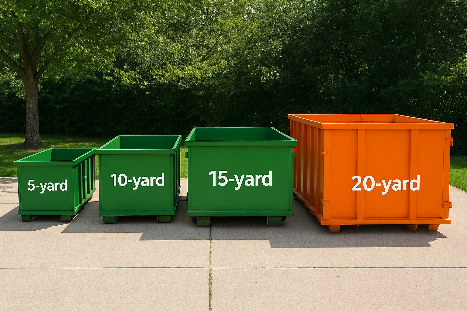 The four sizes and what they hold