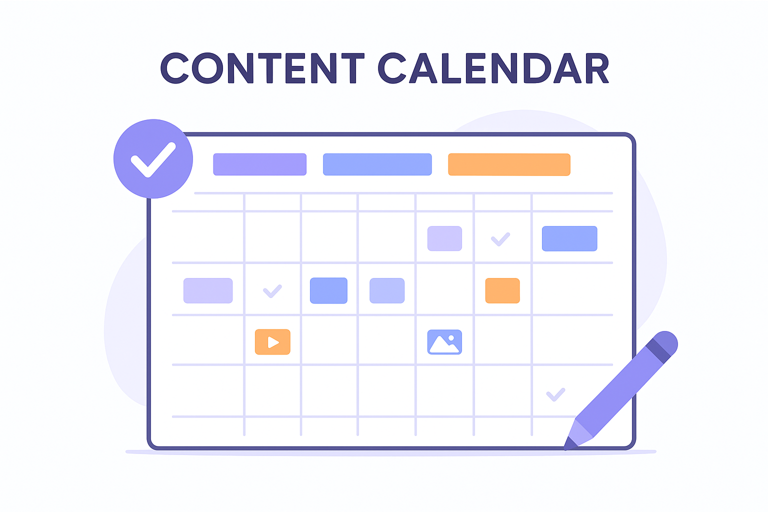 Core components of a content calendar