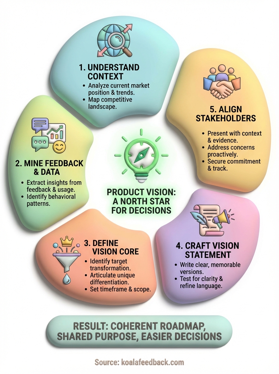 how to develop product vision infographic
