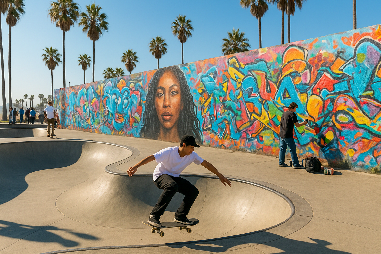 3. Watch skaters and see murals at Venice Art Walls