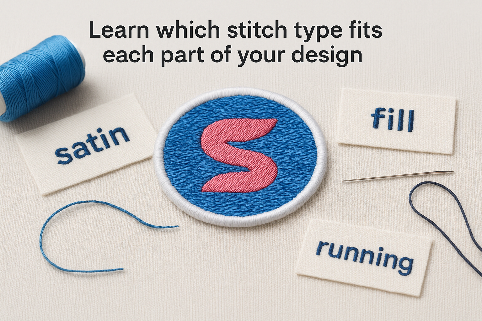 Learn which stitch type fits each part of your design