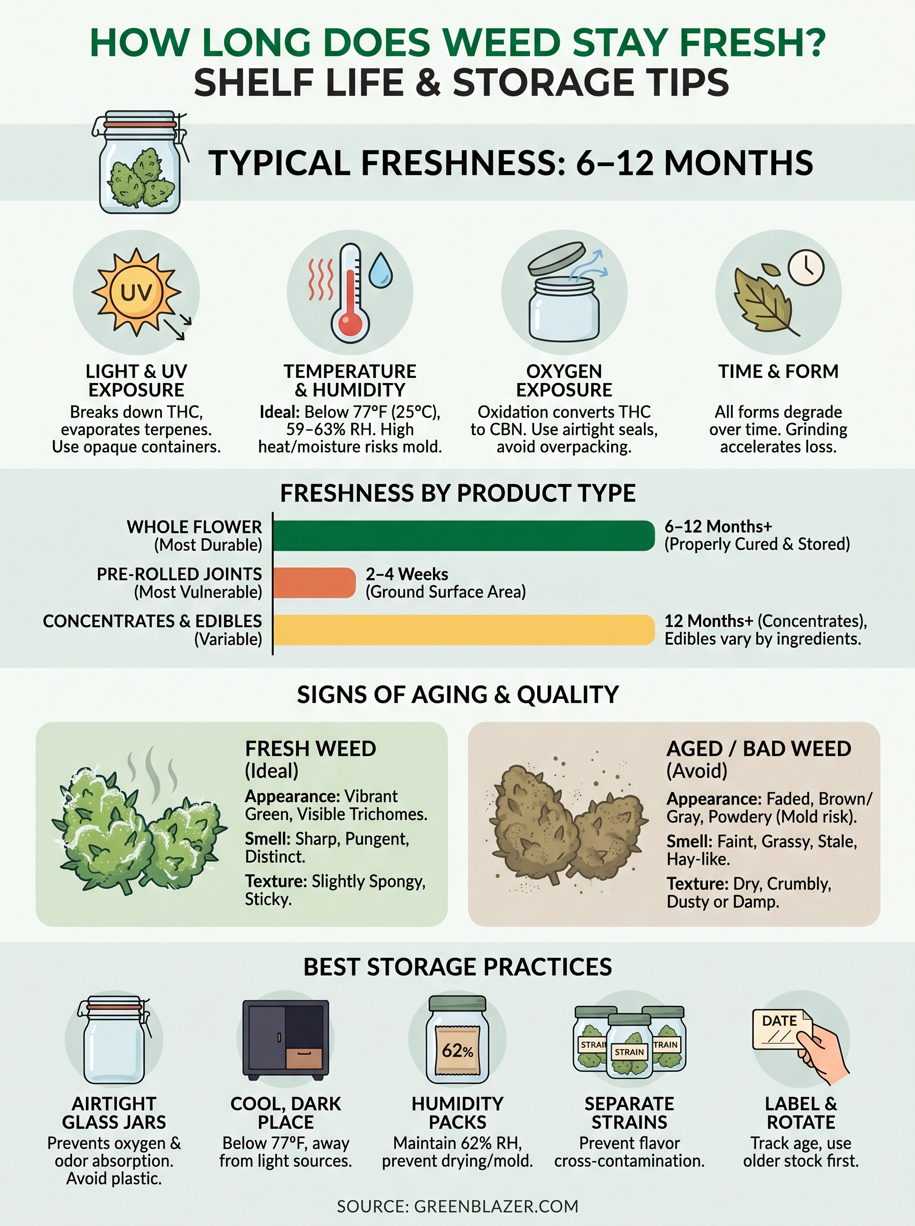 how long does weed stay fresh infographic