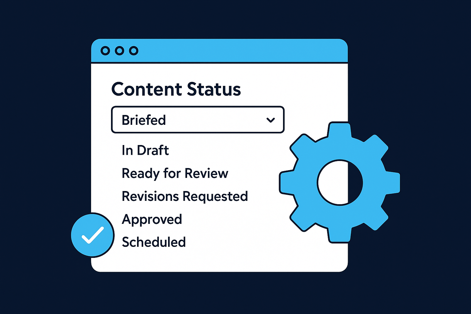 Set up a content status property
