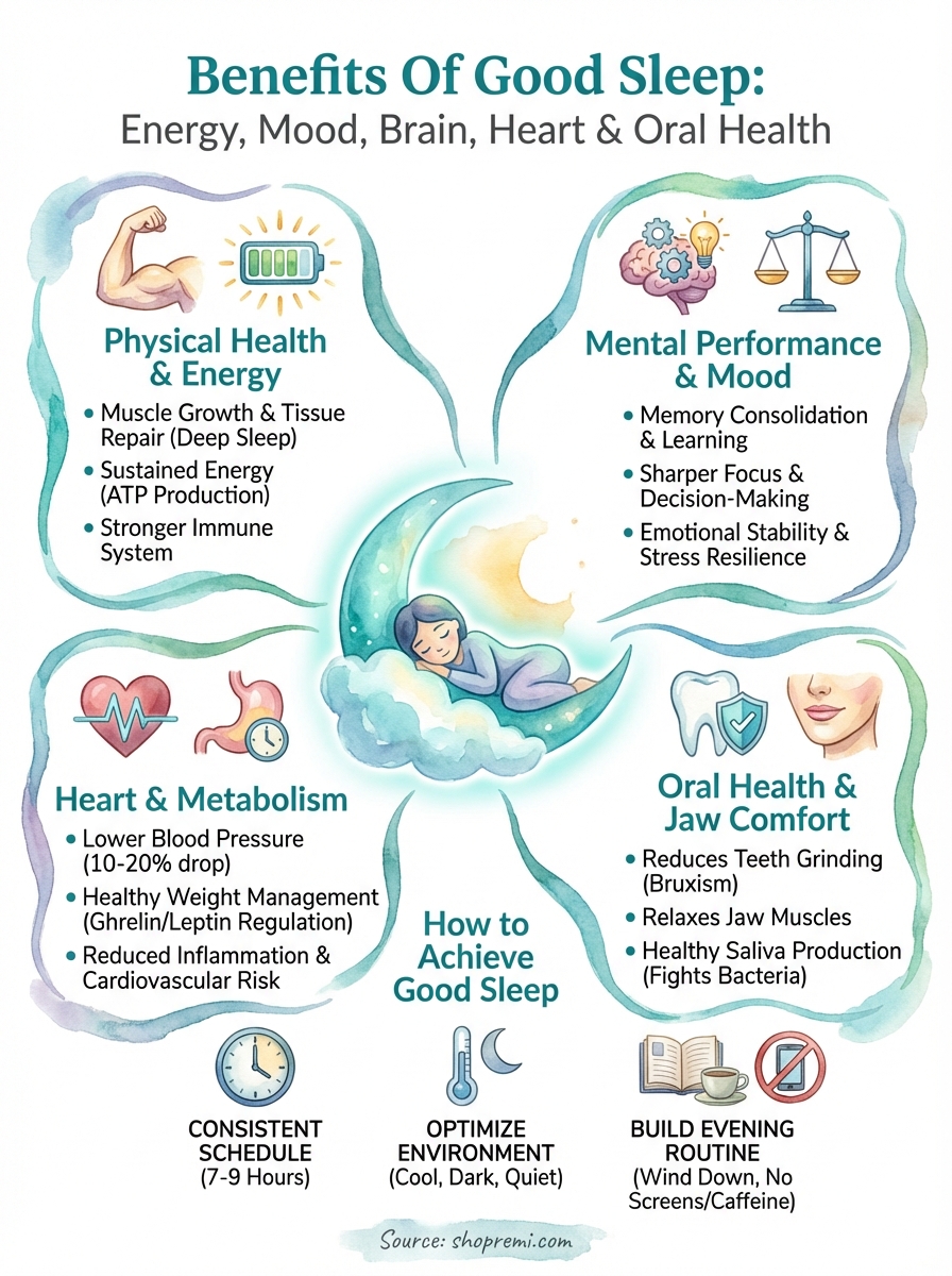 Benefits Of Good Sleep Energy Mood Brain Heart Health Remi Benefits Of Good Sleep Energy Mood Brain Heart Health Remi