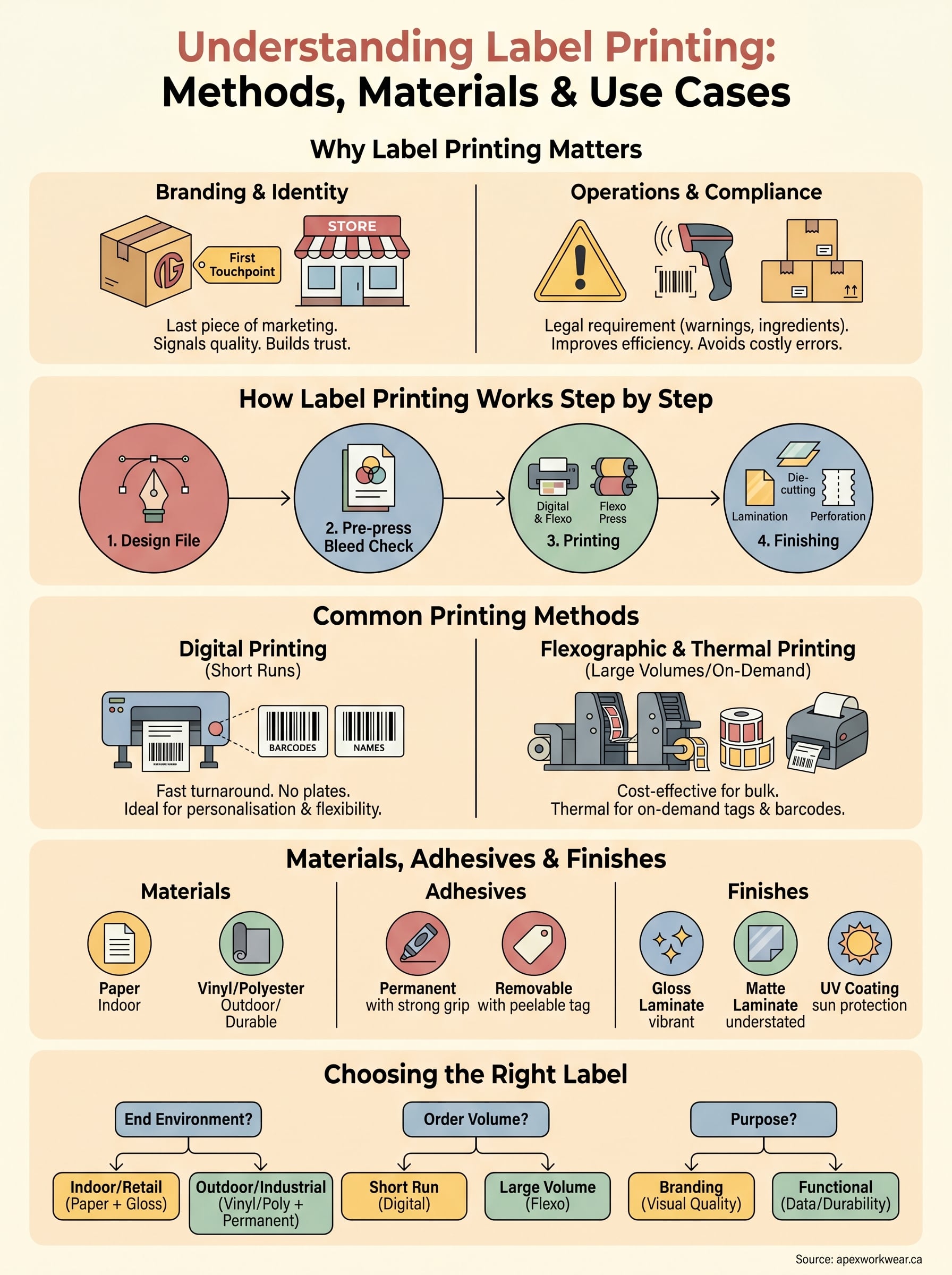 what is label printing infographic