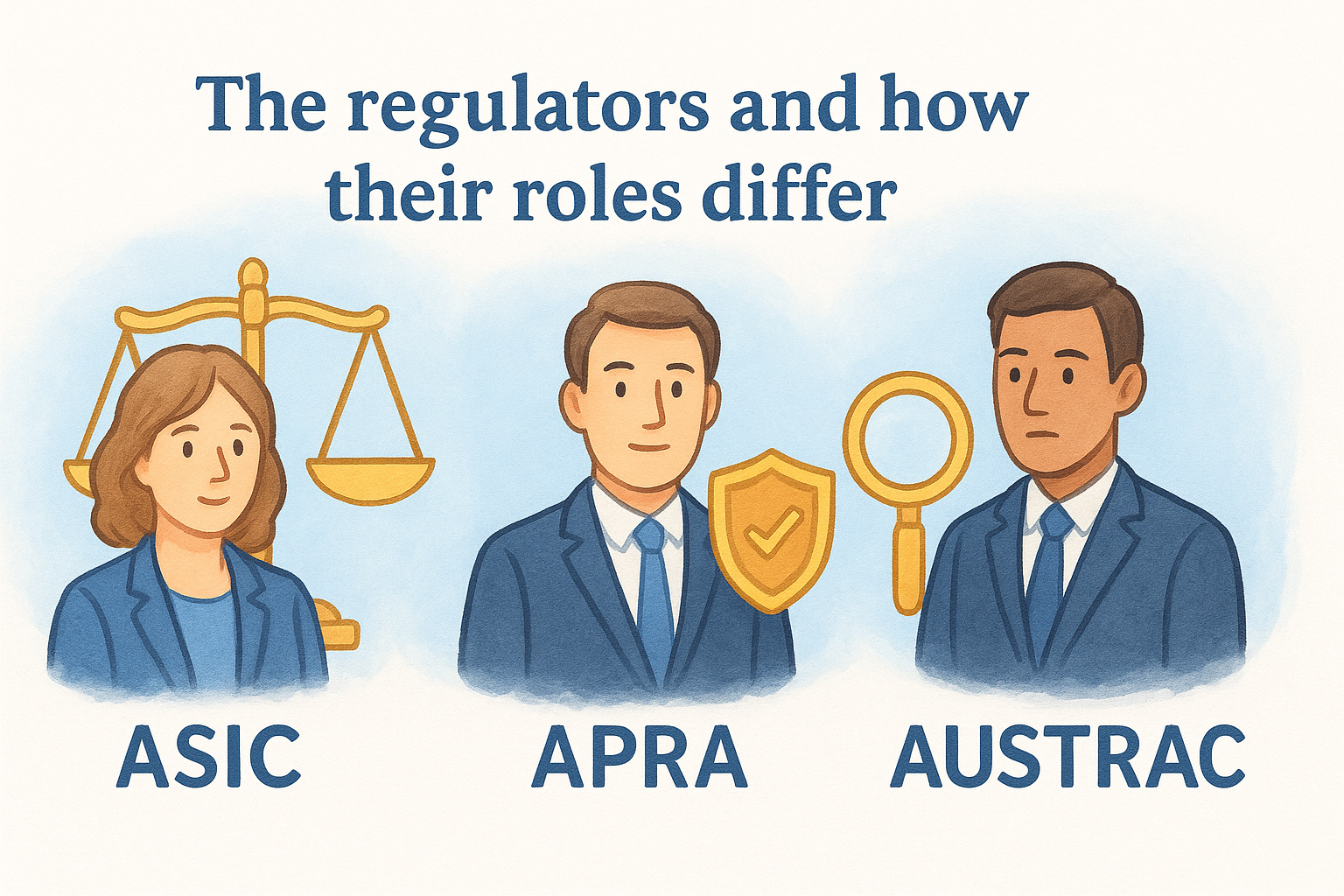 The regulators and how their roles differ