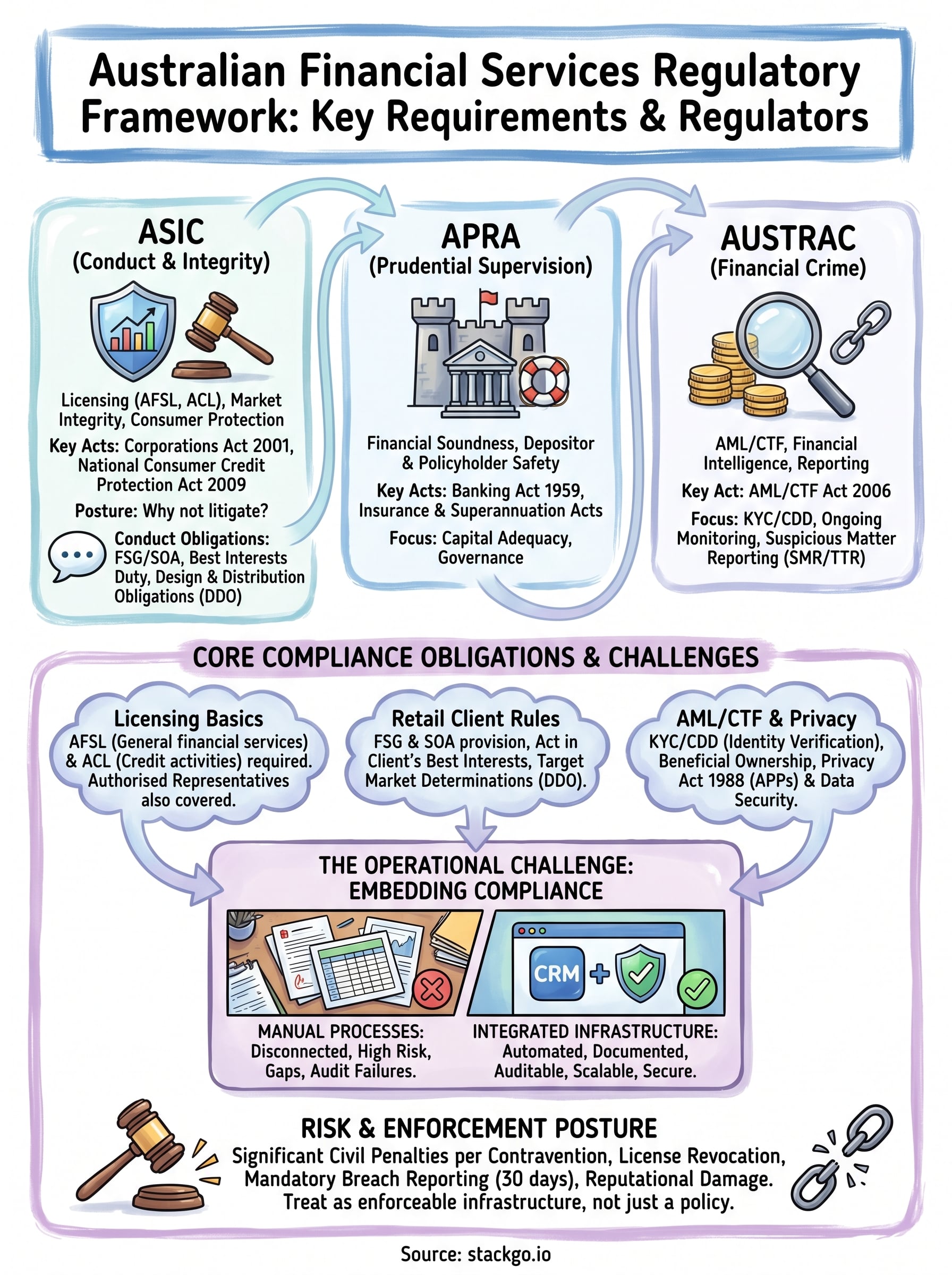 financial services regulatory requirements infographic