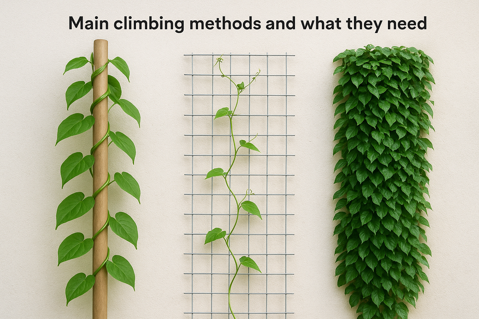 Main climbing methods and what they need