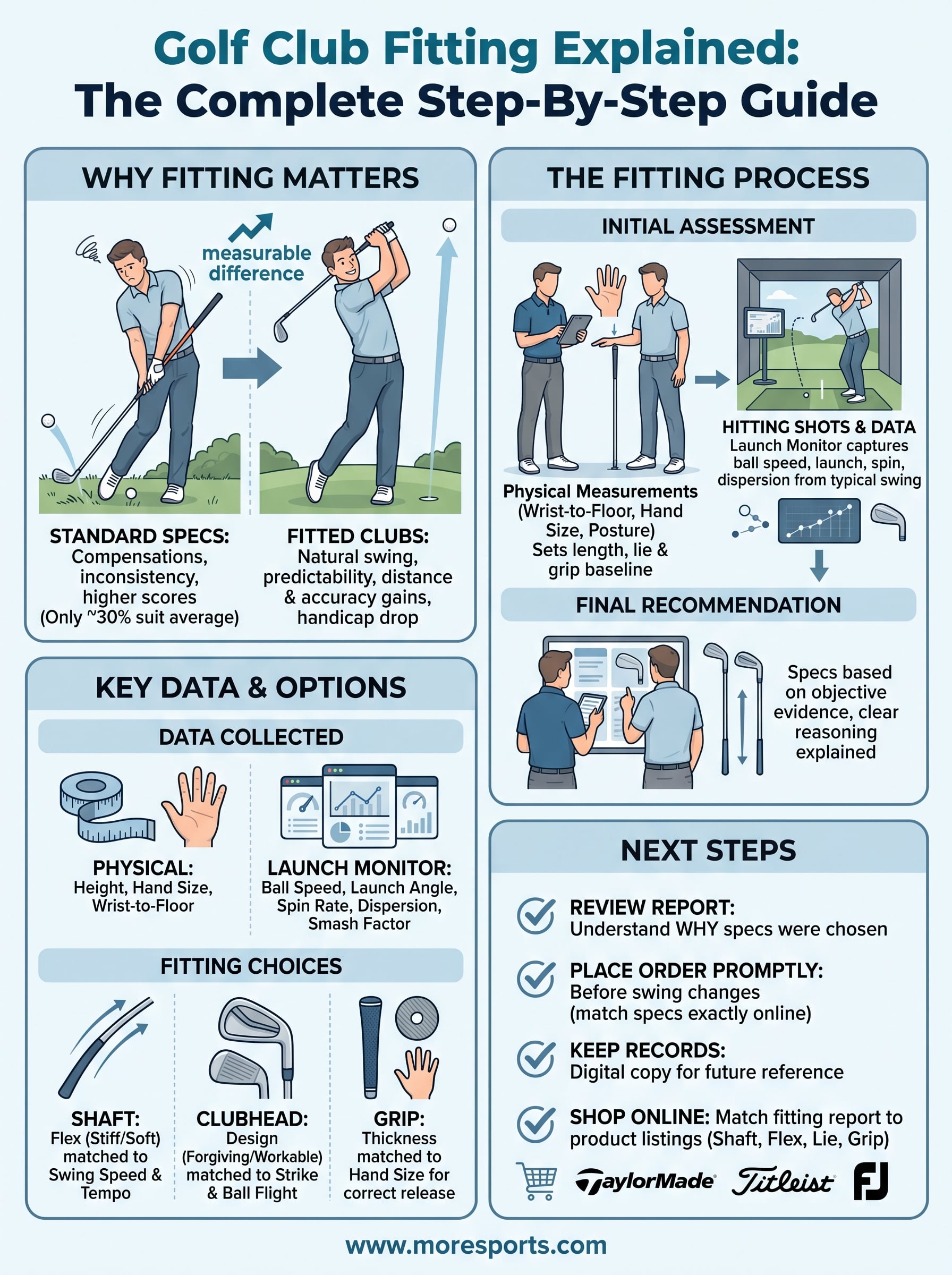 golf club fitting explained infographic