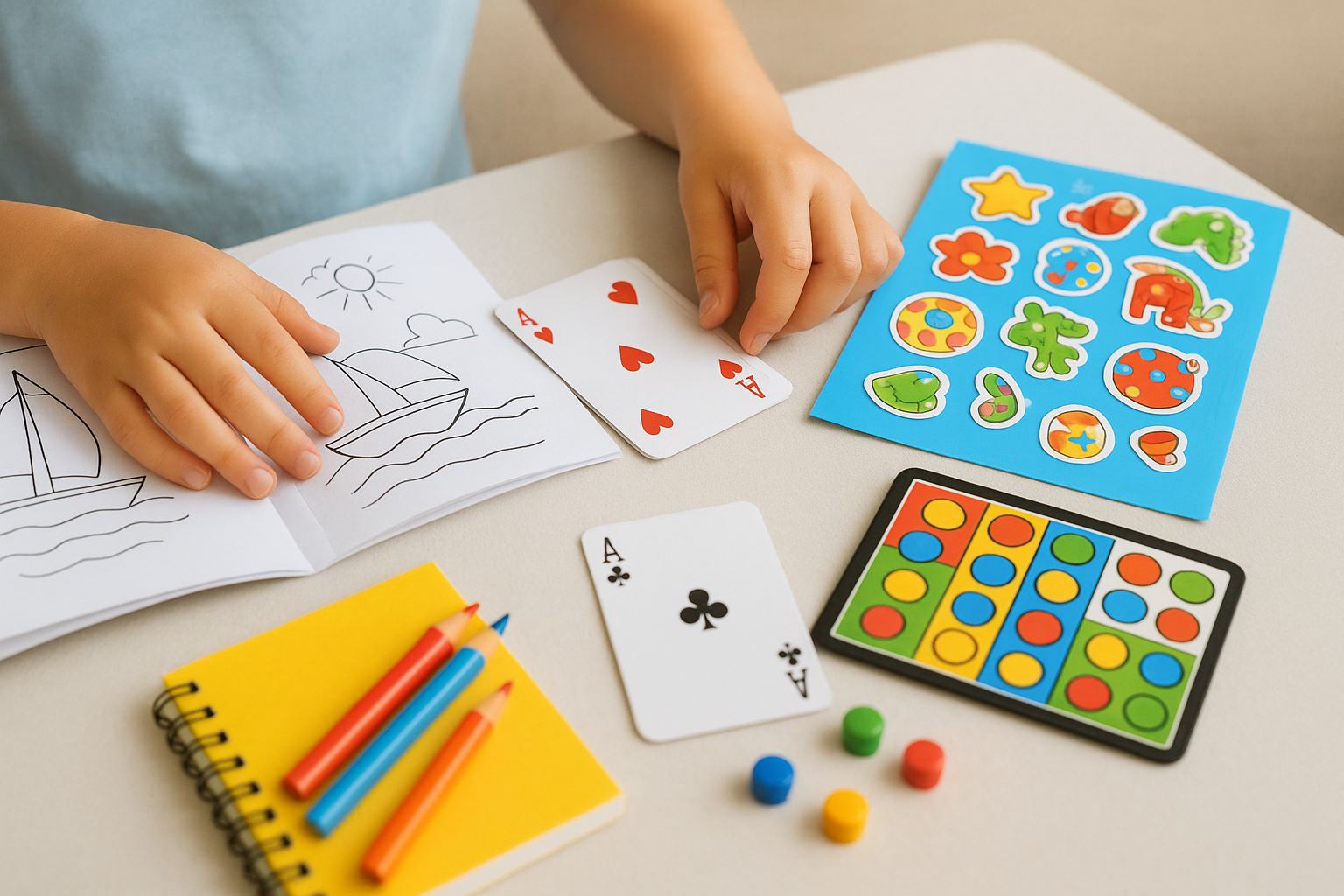 Spiele und Materialien, die wenig Platz brauchen
