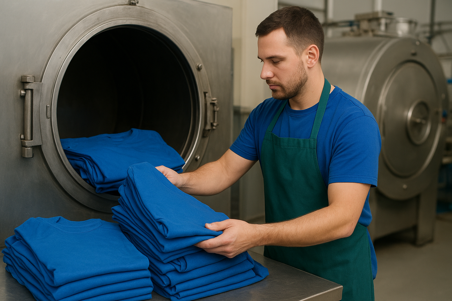 Preparing and loading the garments