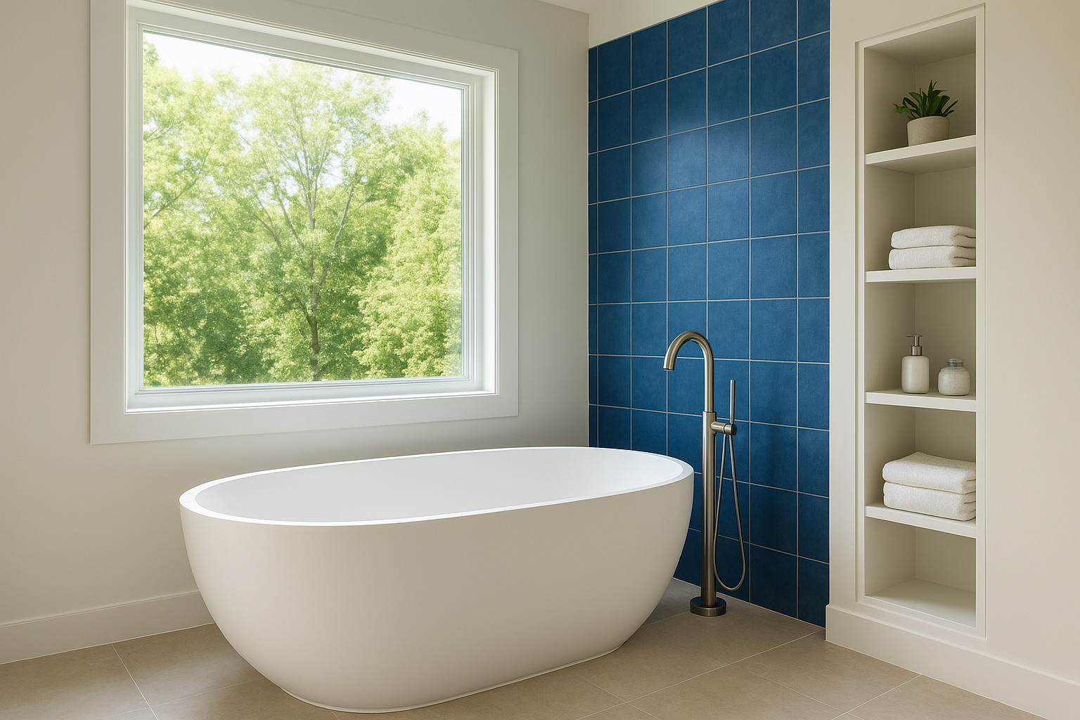 Backdrop ideas: feature wall, window, or built-in shelving
