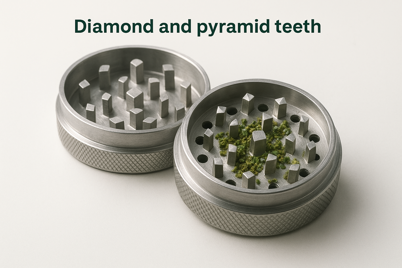 Diamond and pyramid teeth
