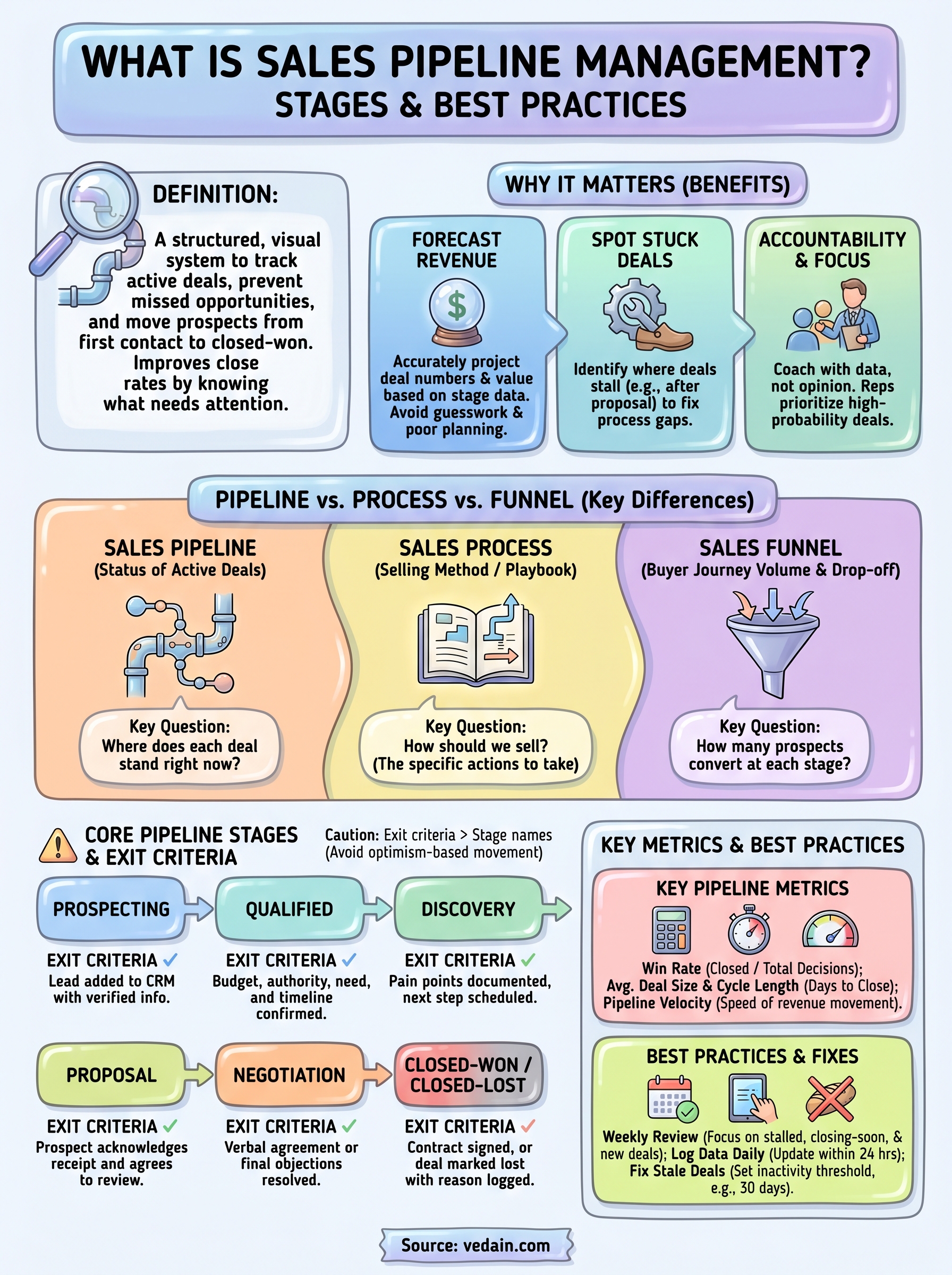 what is sales pipeline management infographic