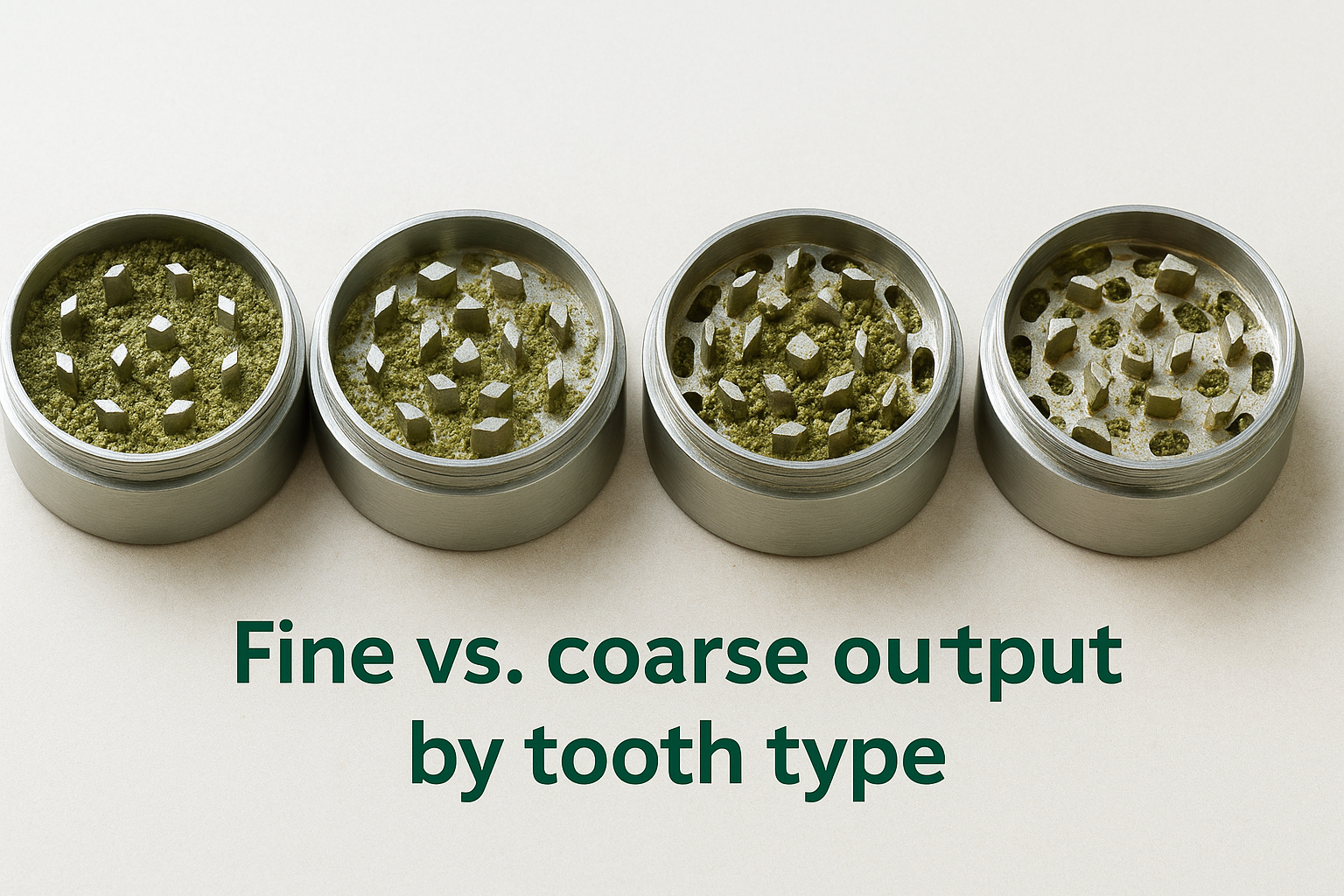 Fine vs. coarse output by tooth type