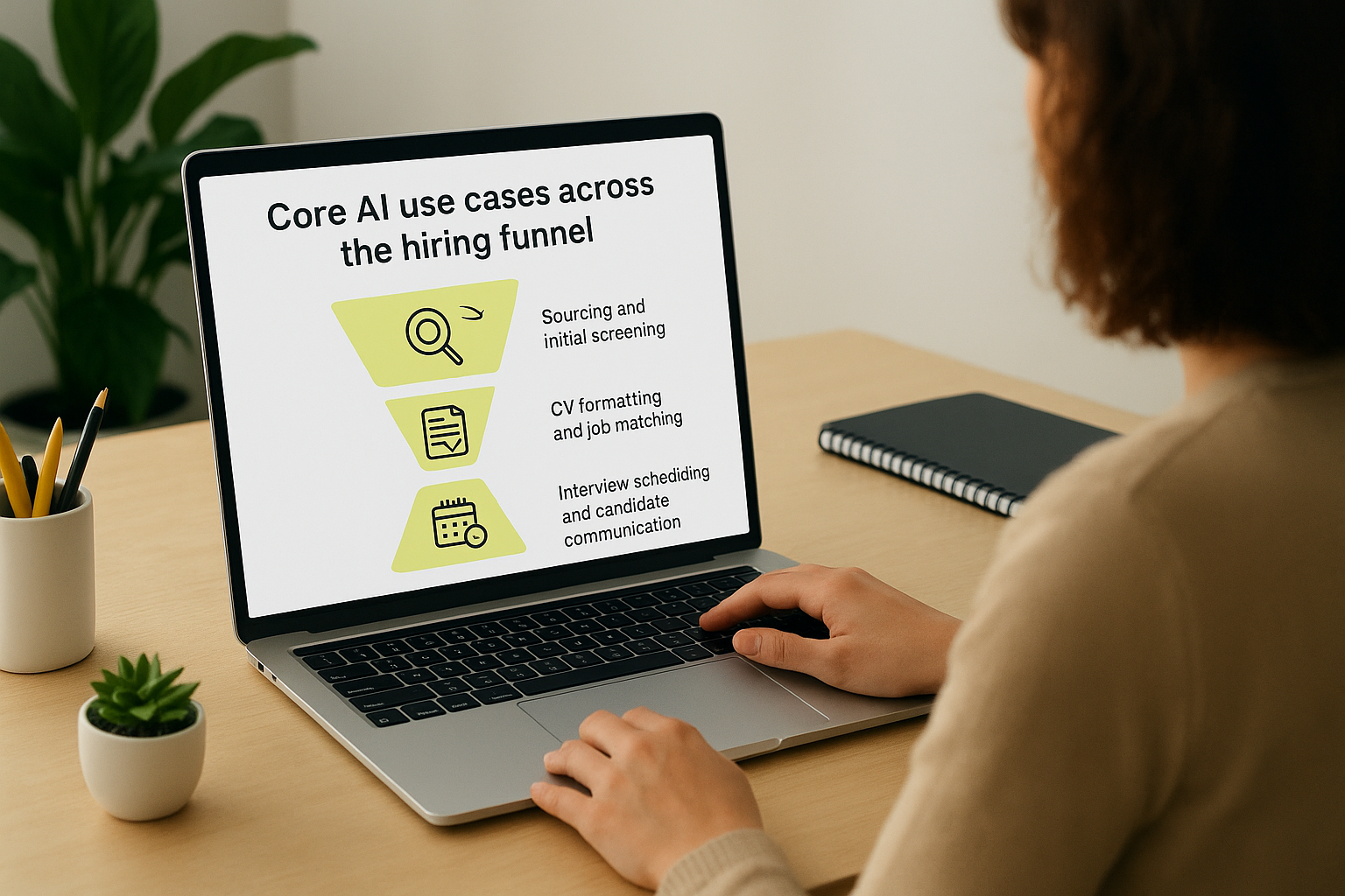 Core AI use cases across the hiring funnel