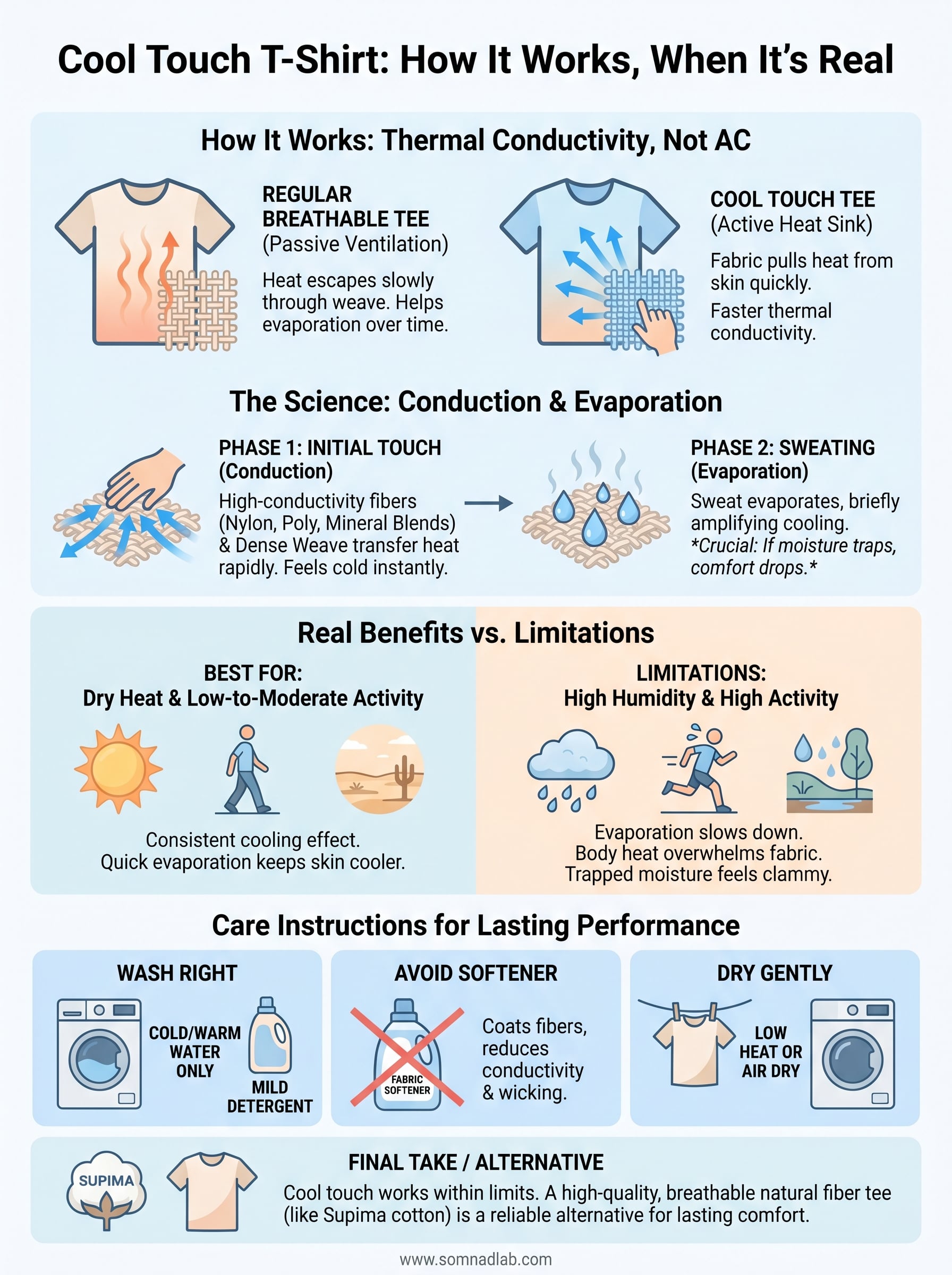 cool touch t-shirt infographic