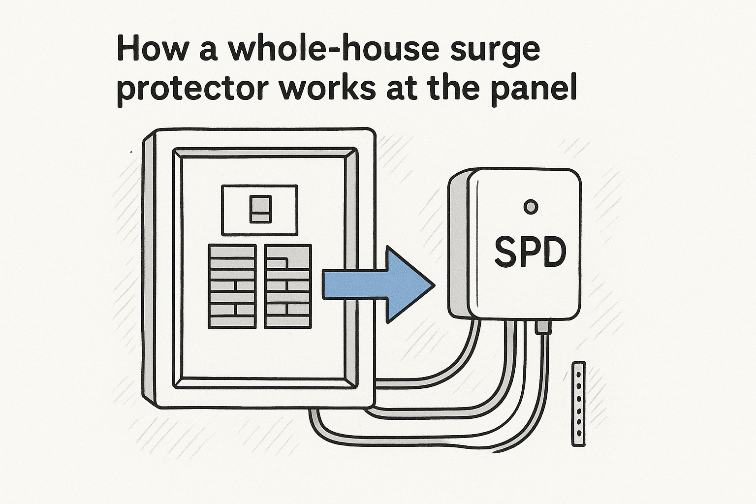 How a whole-house surge protector works at the panel