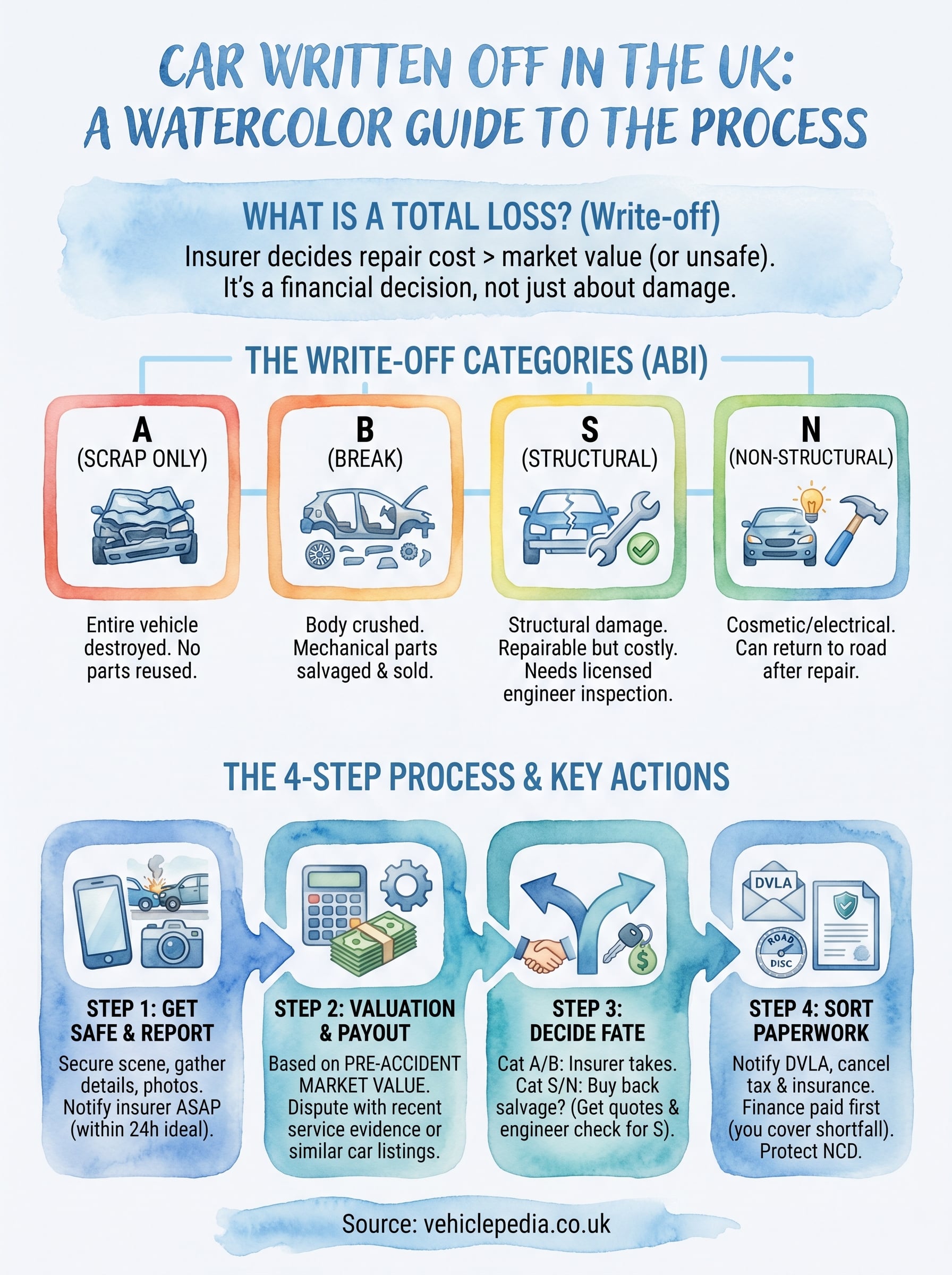 what happens when a car is written off infographic