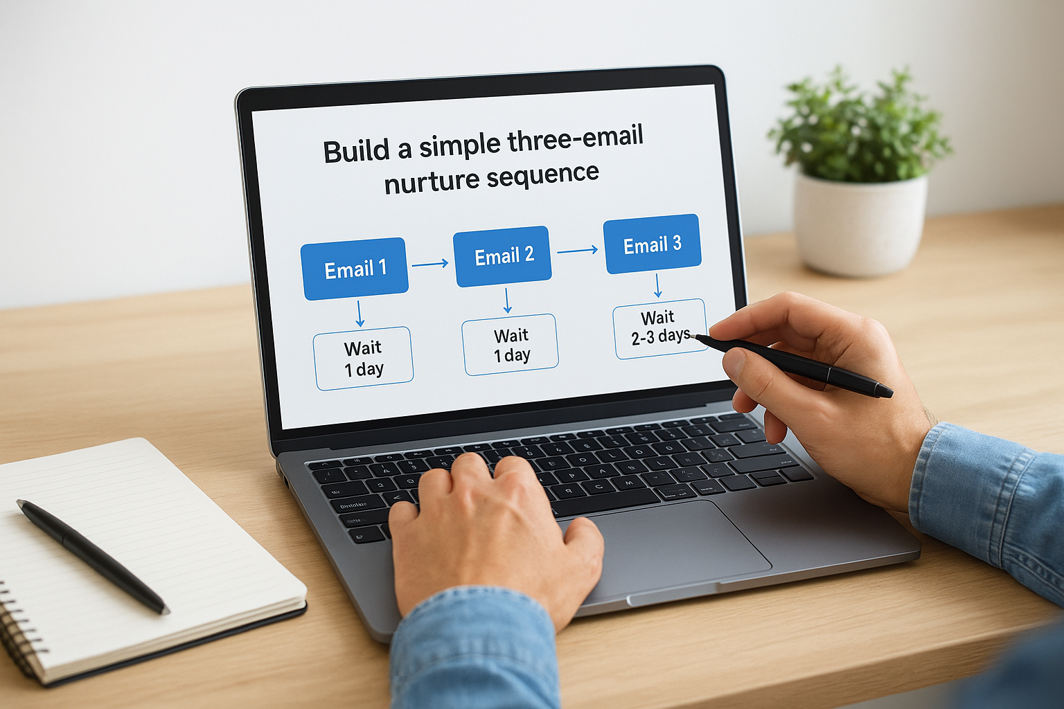 Build a simple three-email nurture sequence