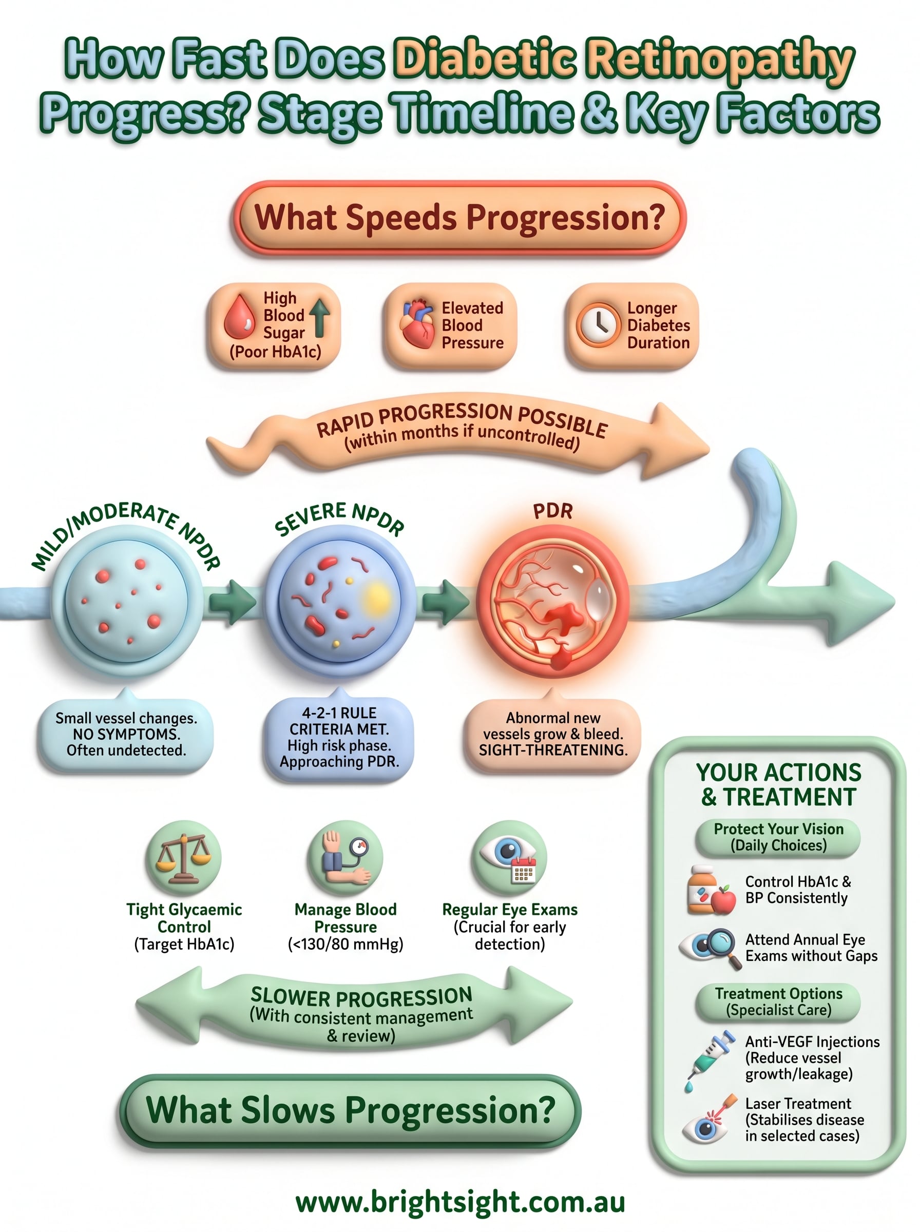 how fast does diabetic retinopathy progress infographic