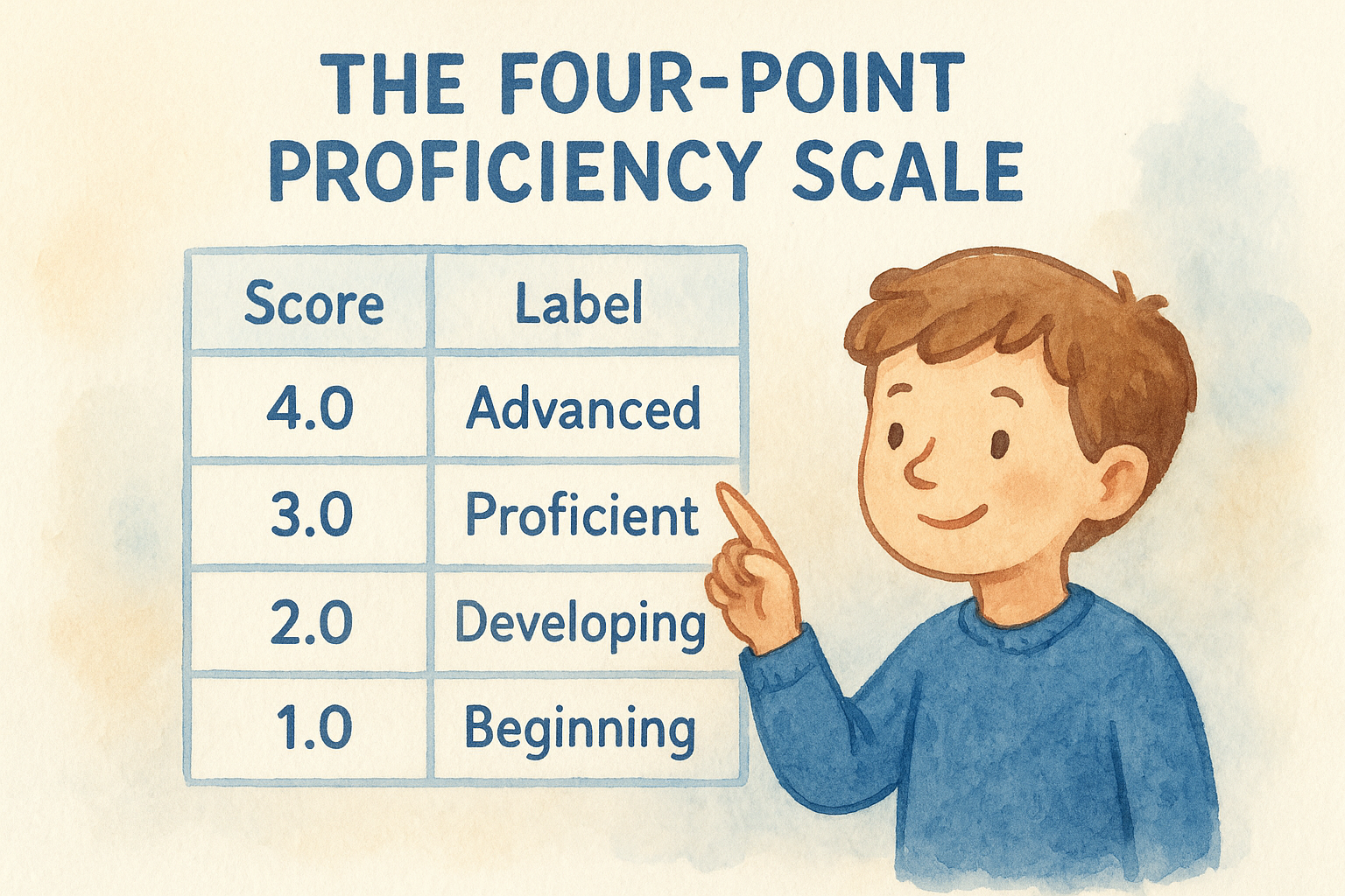 The four-point proficiency scale