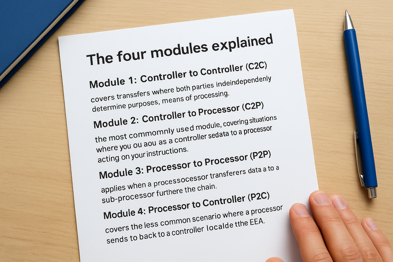 The four modules explained