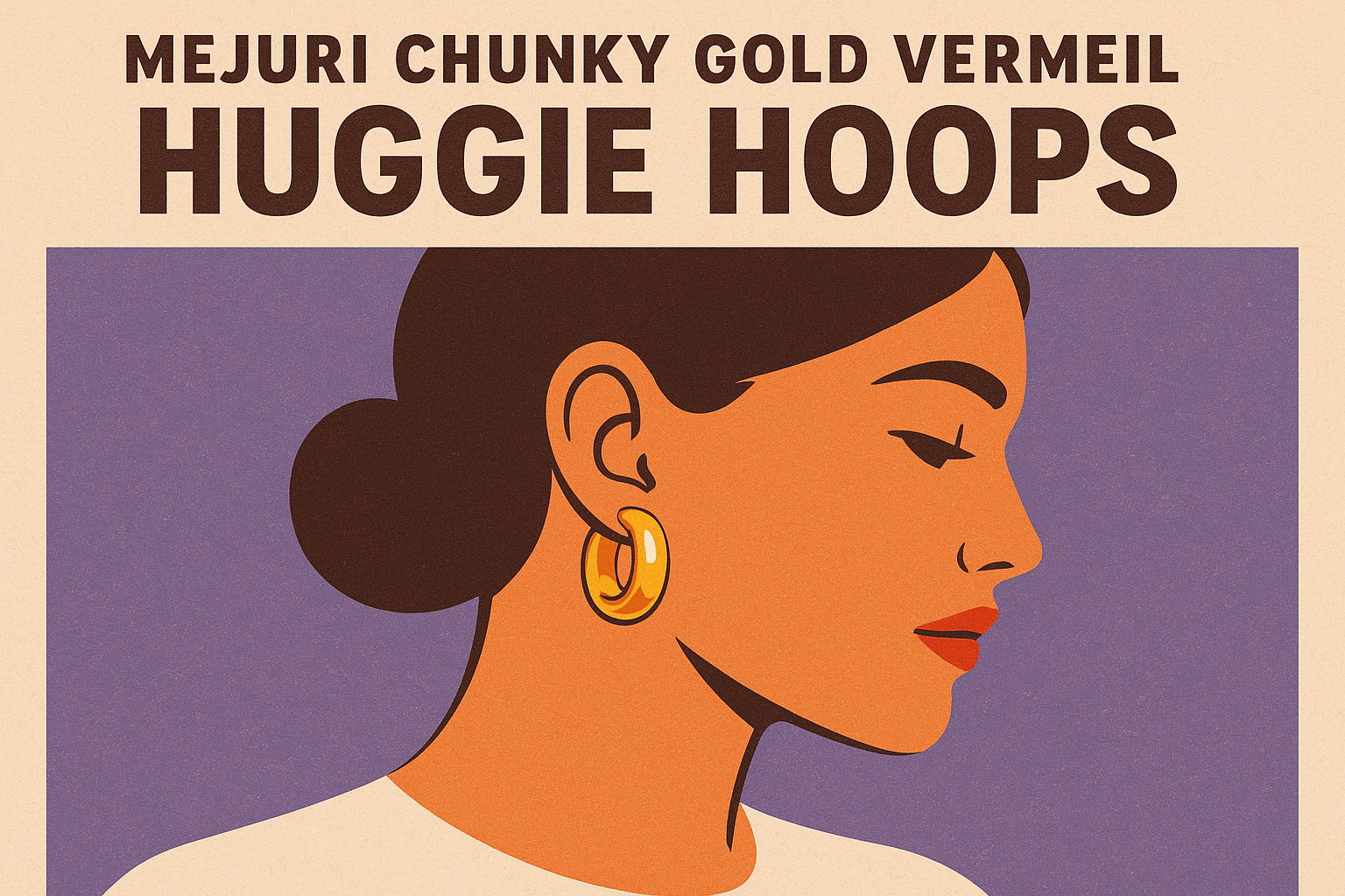 2. Mejuri chunky gold vermeil huggie hoops