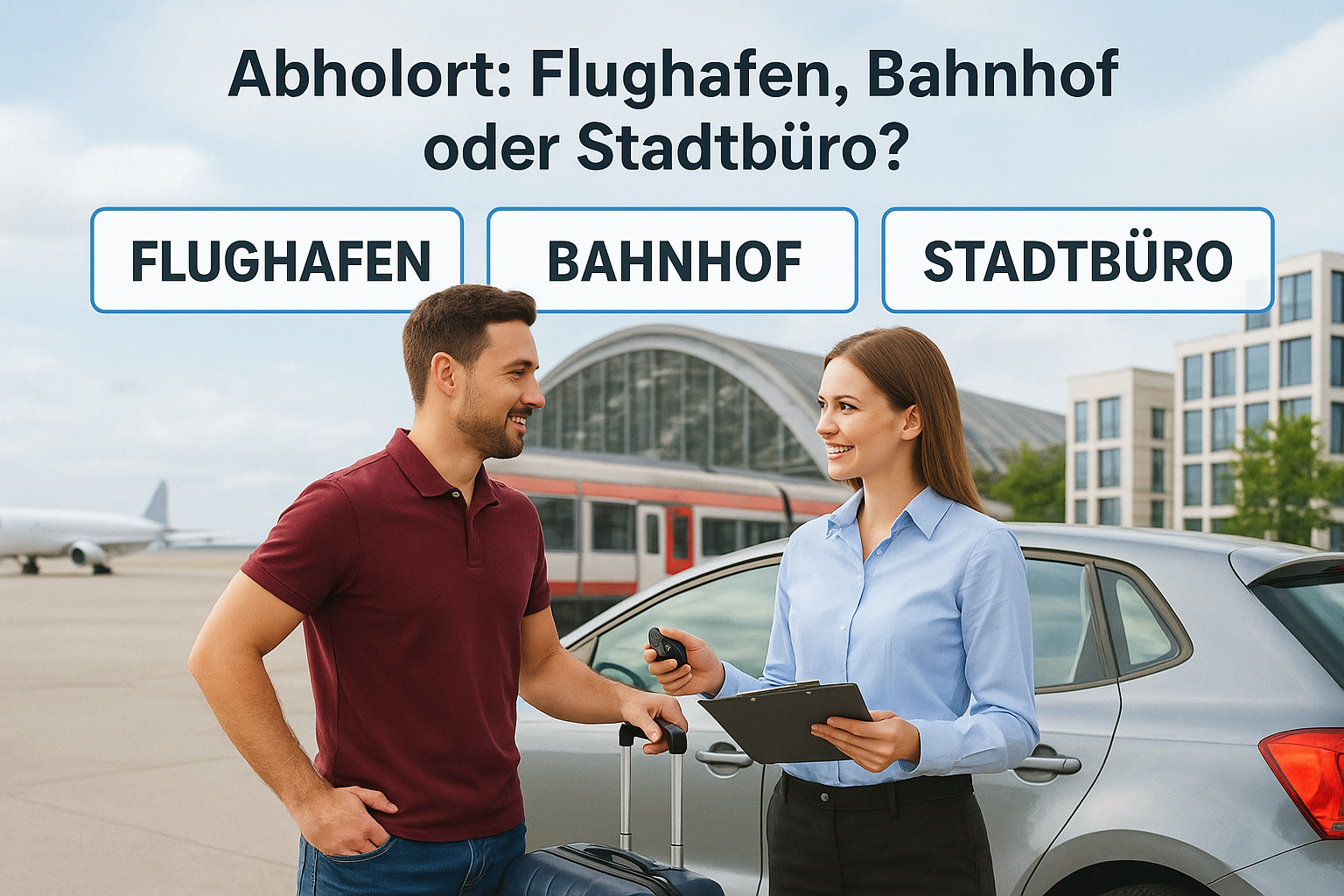 Abholort: Flughafen, Bahnhof oder Stadtbüro?